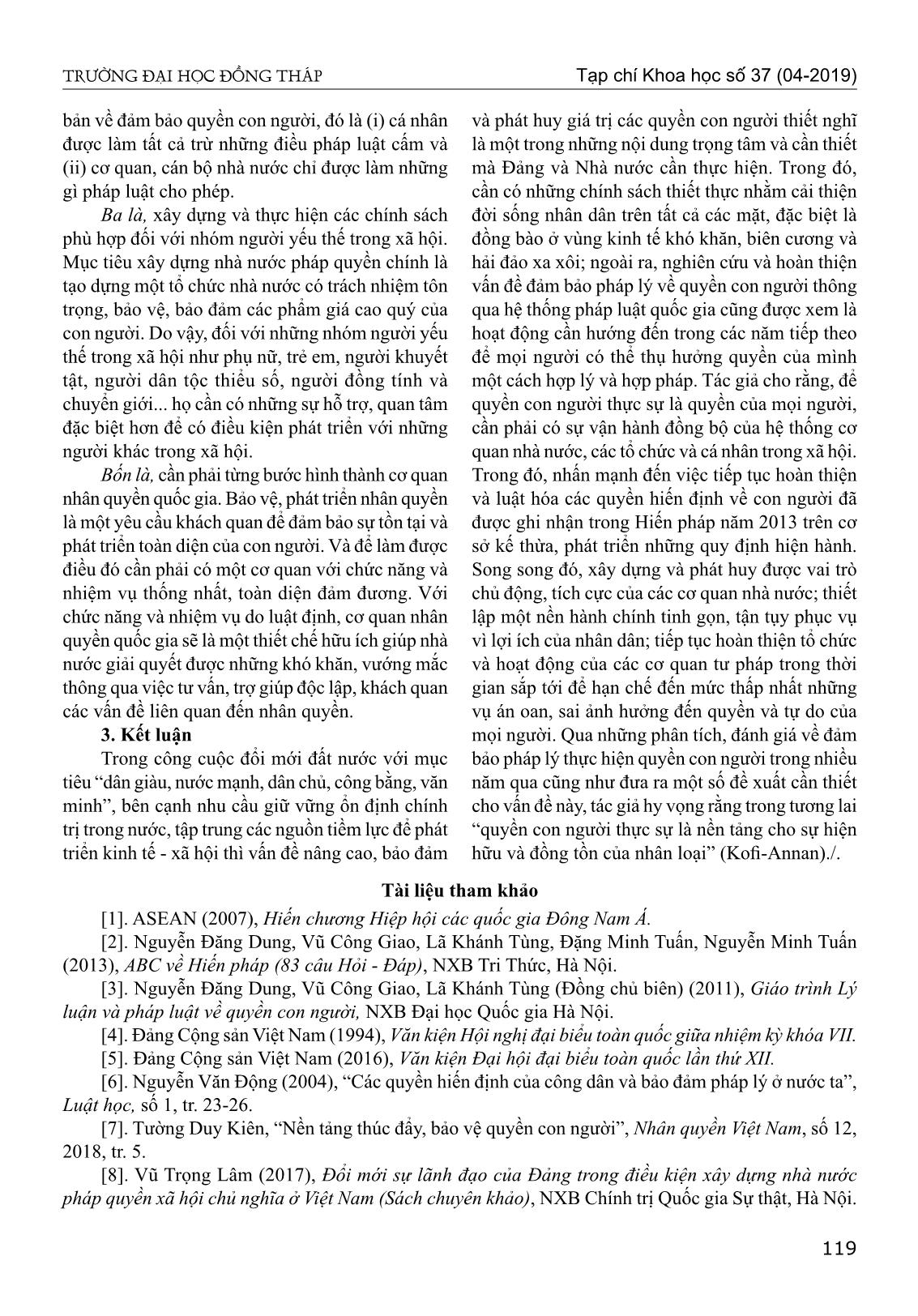 Bảo đảm pháp lý quyền con người trong nhà nước pháp quyền xã hội chủ nghĩa Việt Nam trang 8