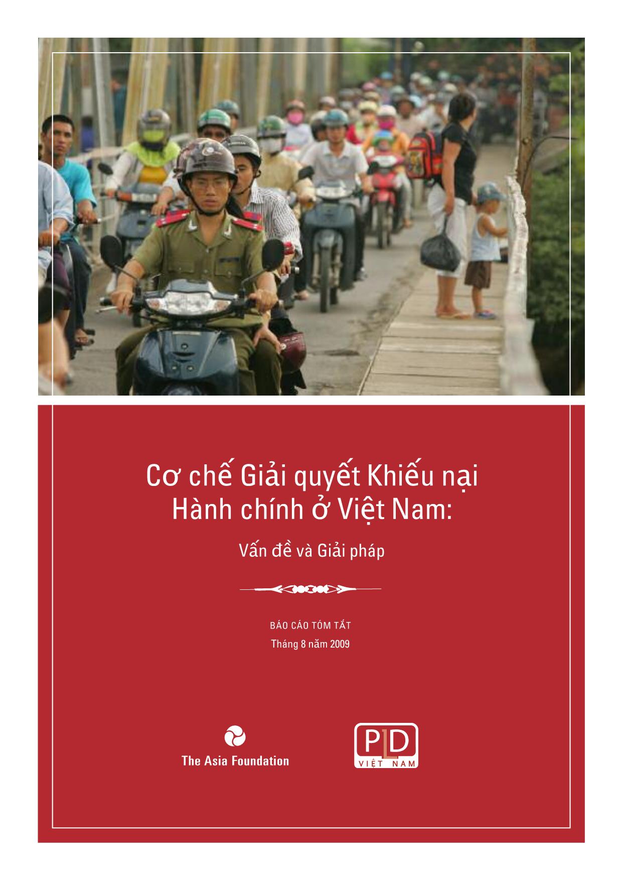 Cơ chế giải quyết khiếu nại hành chính ở Việt Nam: Vấn đề và giải pháp trang 1