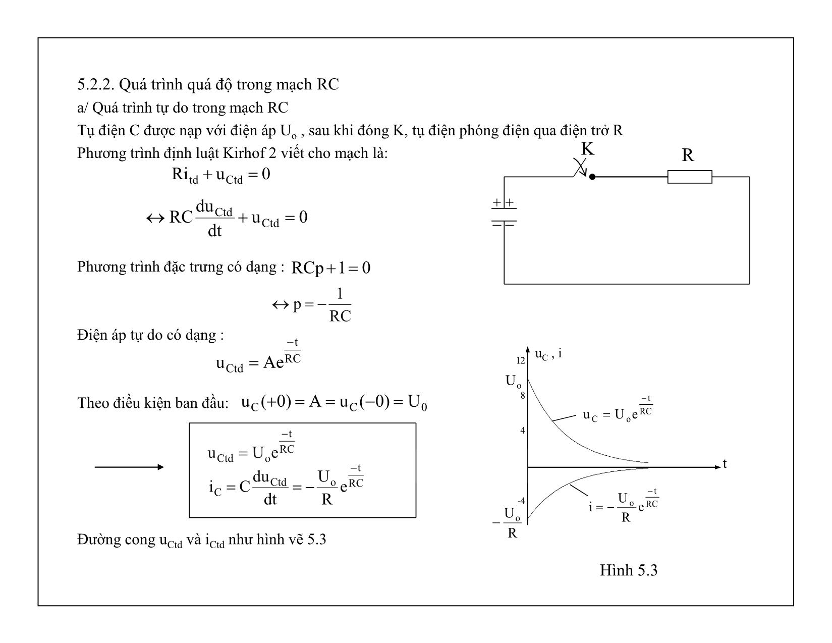 Bài giảng Mạch điện tử - Chương 5: Quá trình quá độ trong mạch điện trang 4