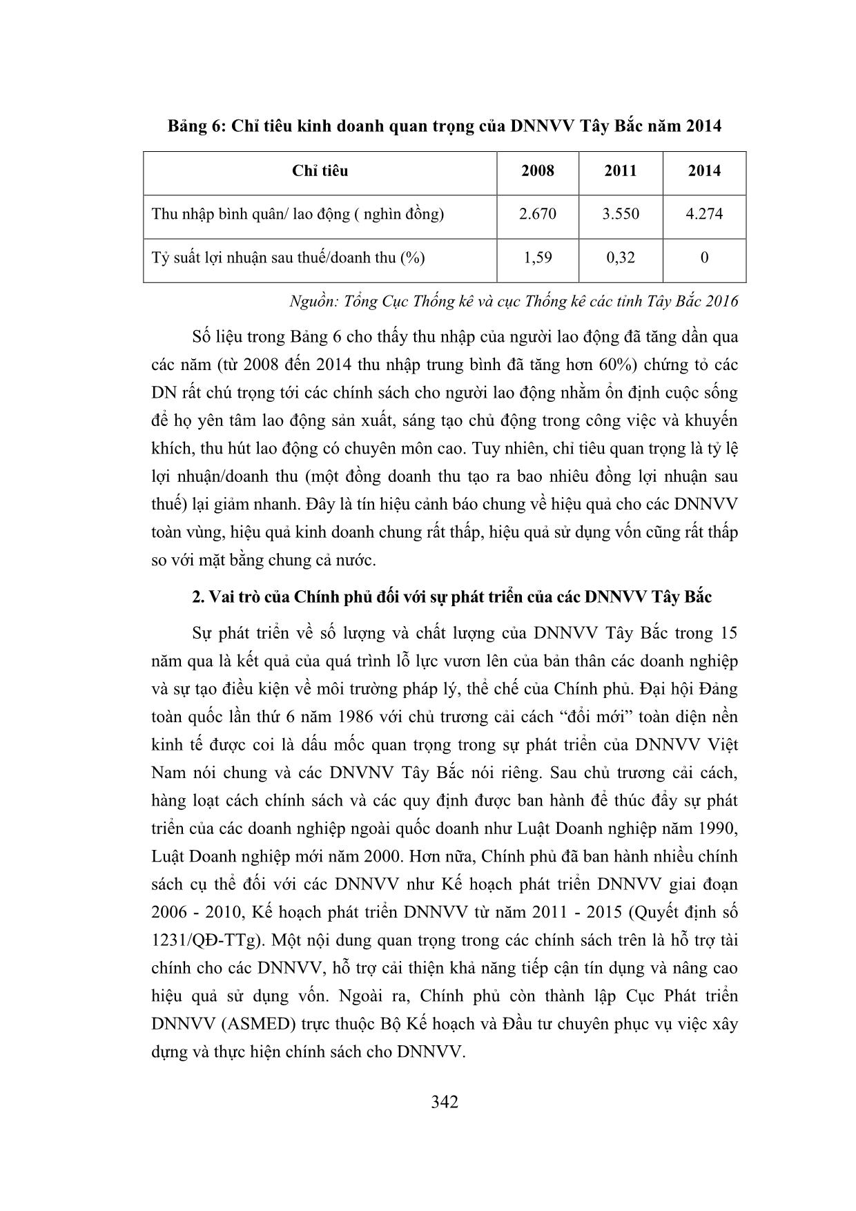 Đánh giá vai trõ của chính phủ đối với sự phát triển của các doanh nghiệp nhỏ và vừa tiểu vùng Tây Bắc trang 6