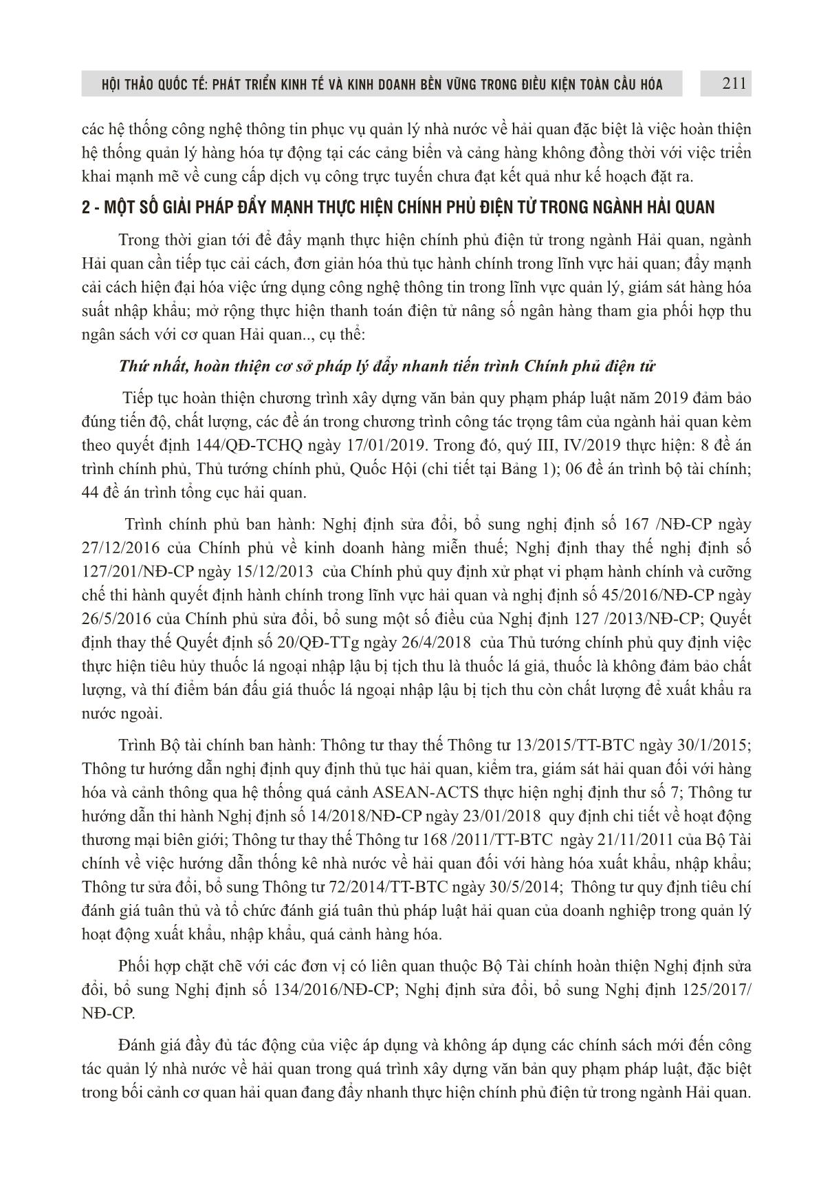 Đẩy mạnh phát triển chính phủ điện tử trong ngành hải quan giai đoạn 2019 - 2020 và định hướng đến 2025 trang 6