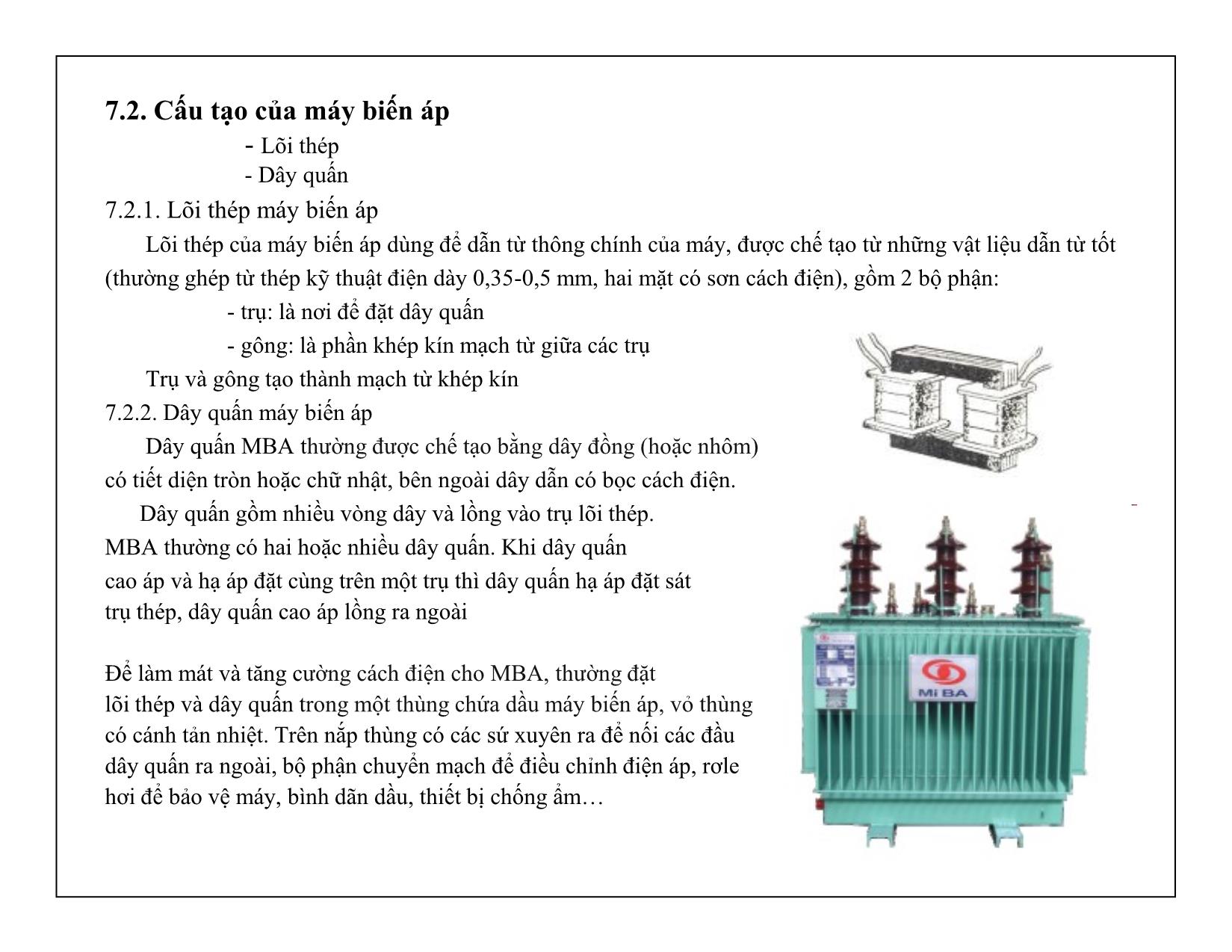 Bài giảng Mạch điện tử - Chương 7: Máy biến áp trang 3