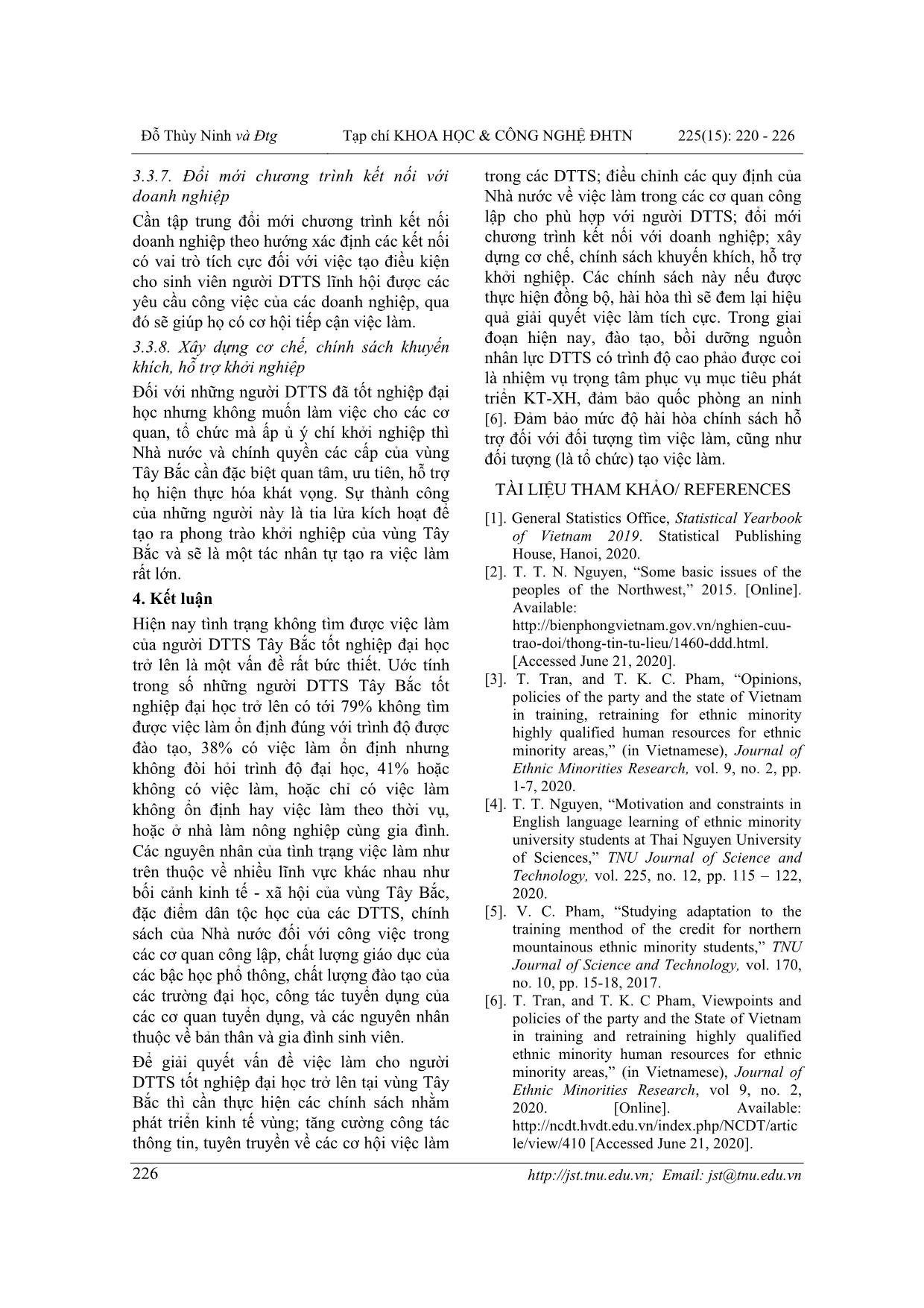 Giải pháp về chính sách giải quyết việc làm cho người dân tộc thiểu số vùng Tây Bắc đã tốt nghiệp Đại học trang 7