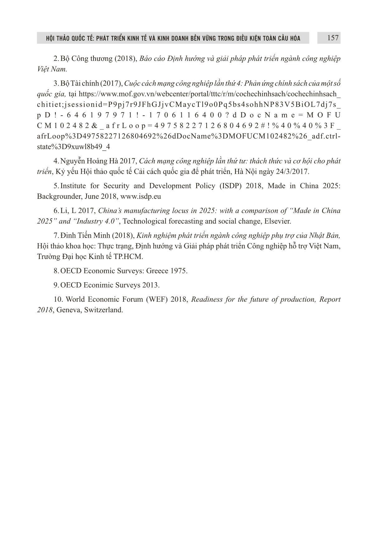 Kinh nghiệm một số nước châu Á về xây dựng chính sách và phát triển công nghiệp quốc gia trong bối cảnh cách mạng công nghiệp 4.0 - Khuyến nghị chính sách cho Việt Nam trang 10