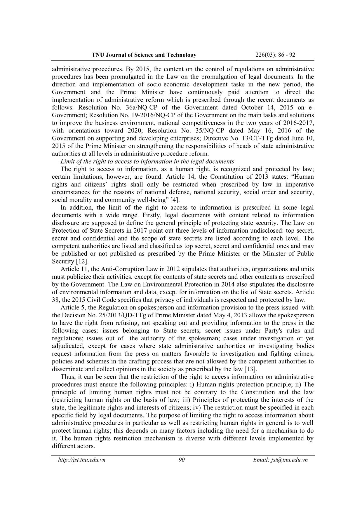 Legal mechanisms and improvement solutions to enhance the right to access to information on administrative procedures trang 5