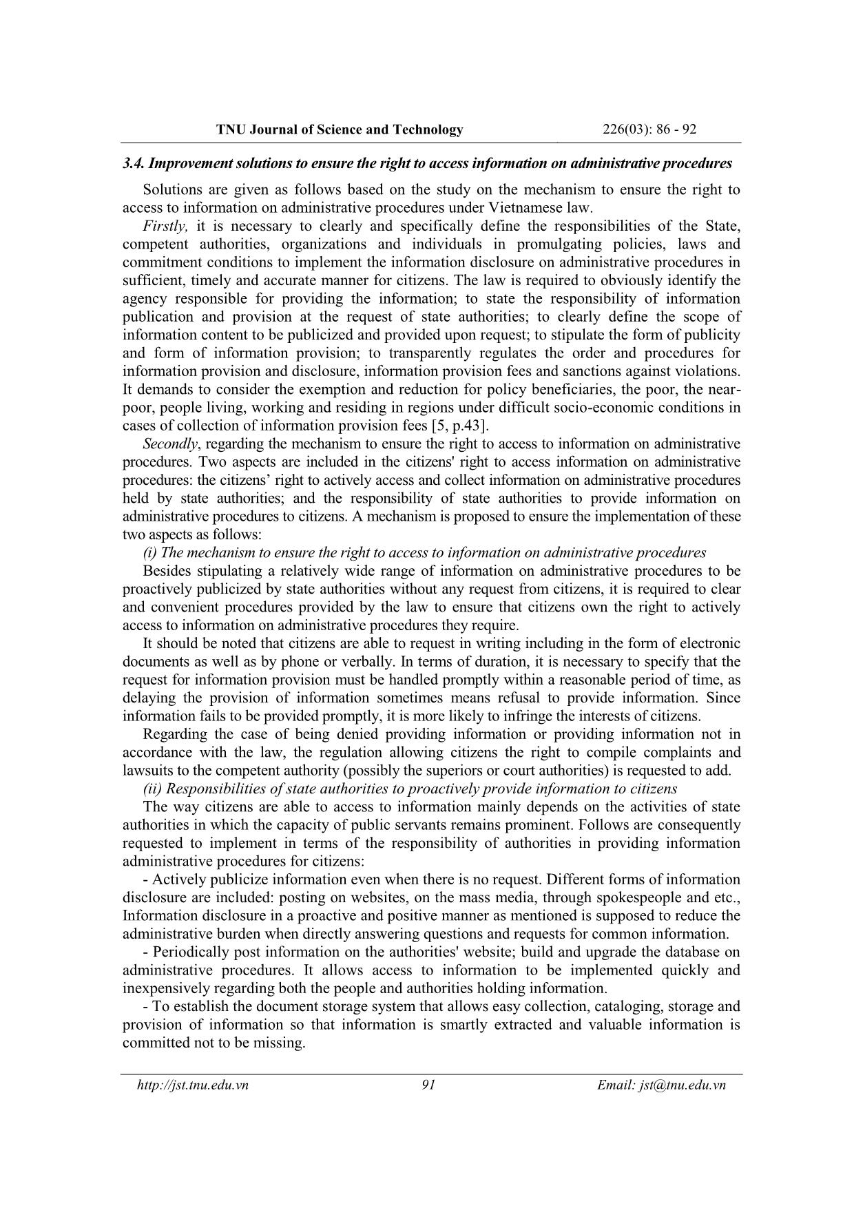 Legal mechanisms and improvement solutions to enhance the right to access to information on administrative procedures trang 6