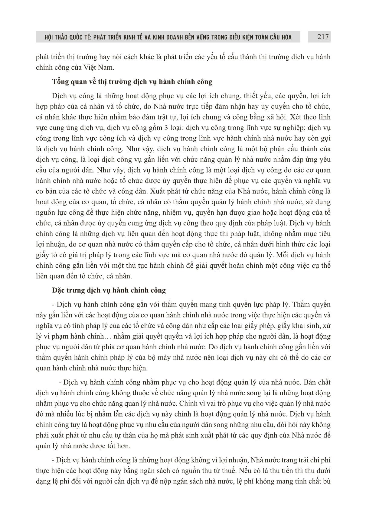 Phát triển thị trường dịch vụ hành chính công Việt Nam - Thực trạng và giải pháp trang 2