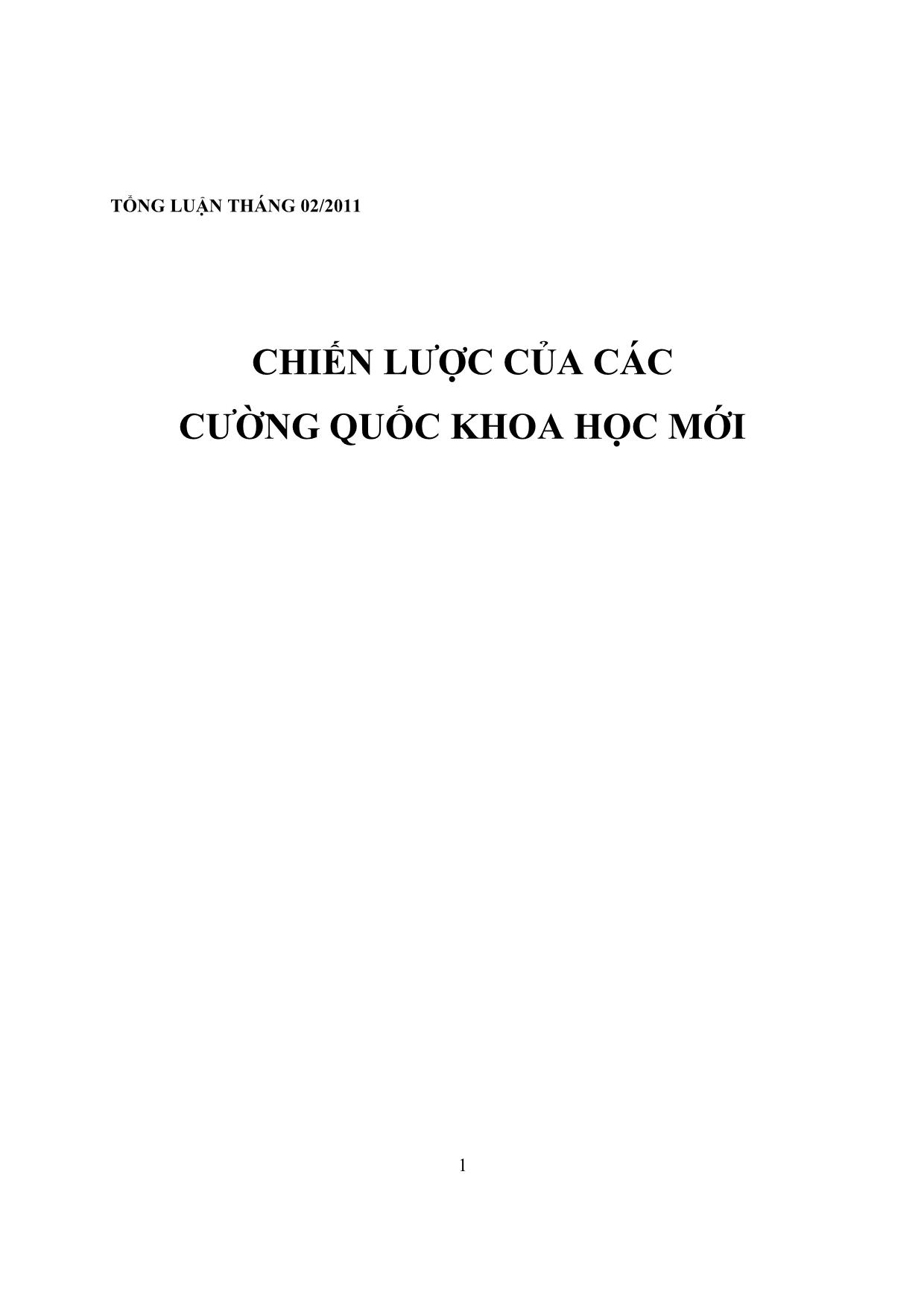 Giáo trình Chiến lược của các cường quốc khoa học mới trang 1