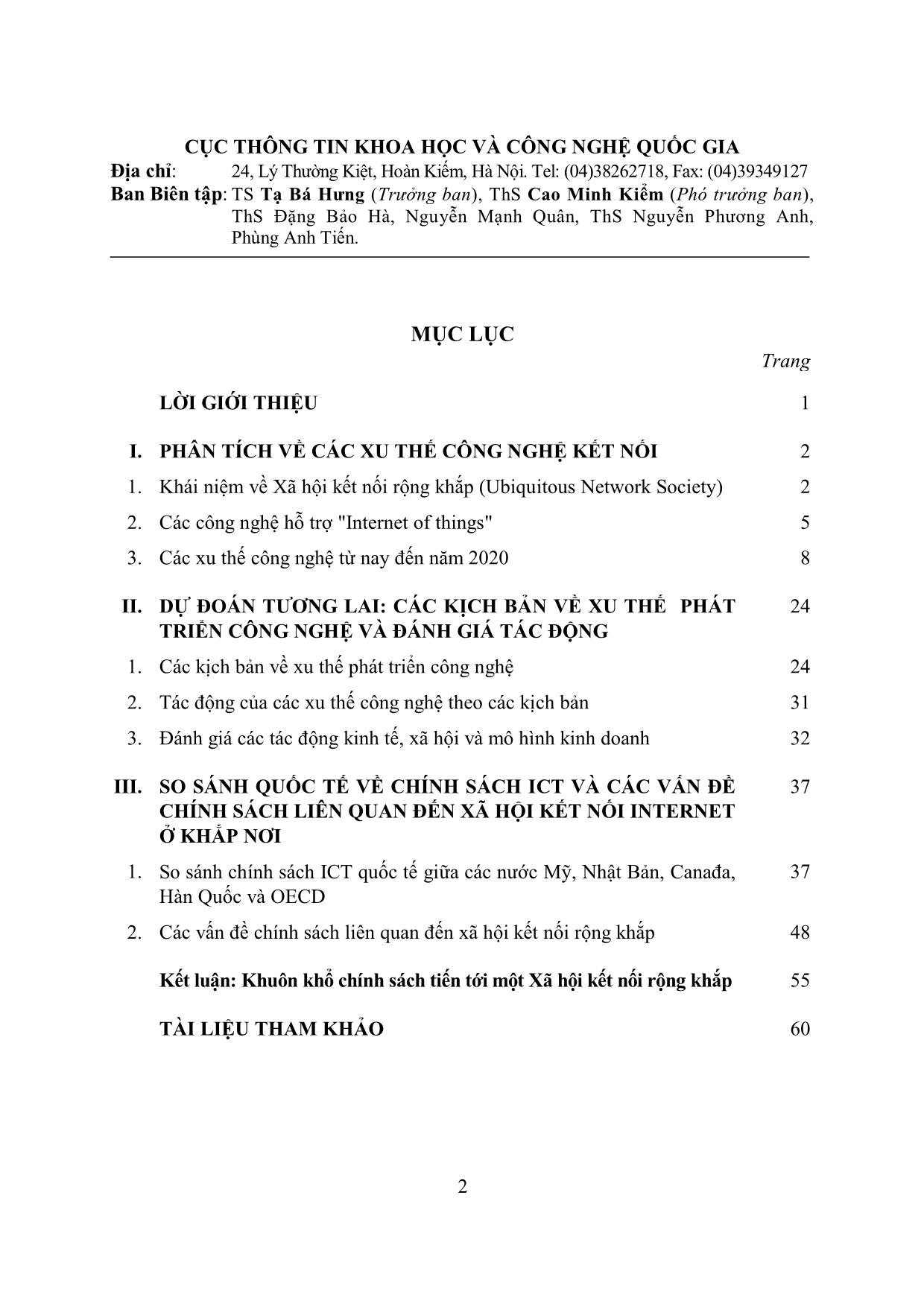 Tài liệu Xu thế công nghệ kết nối và các phương án chính sách cho một xã hội kết nối Internet rộng khắp trang 2