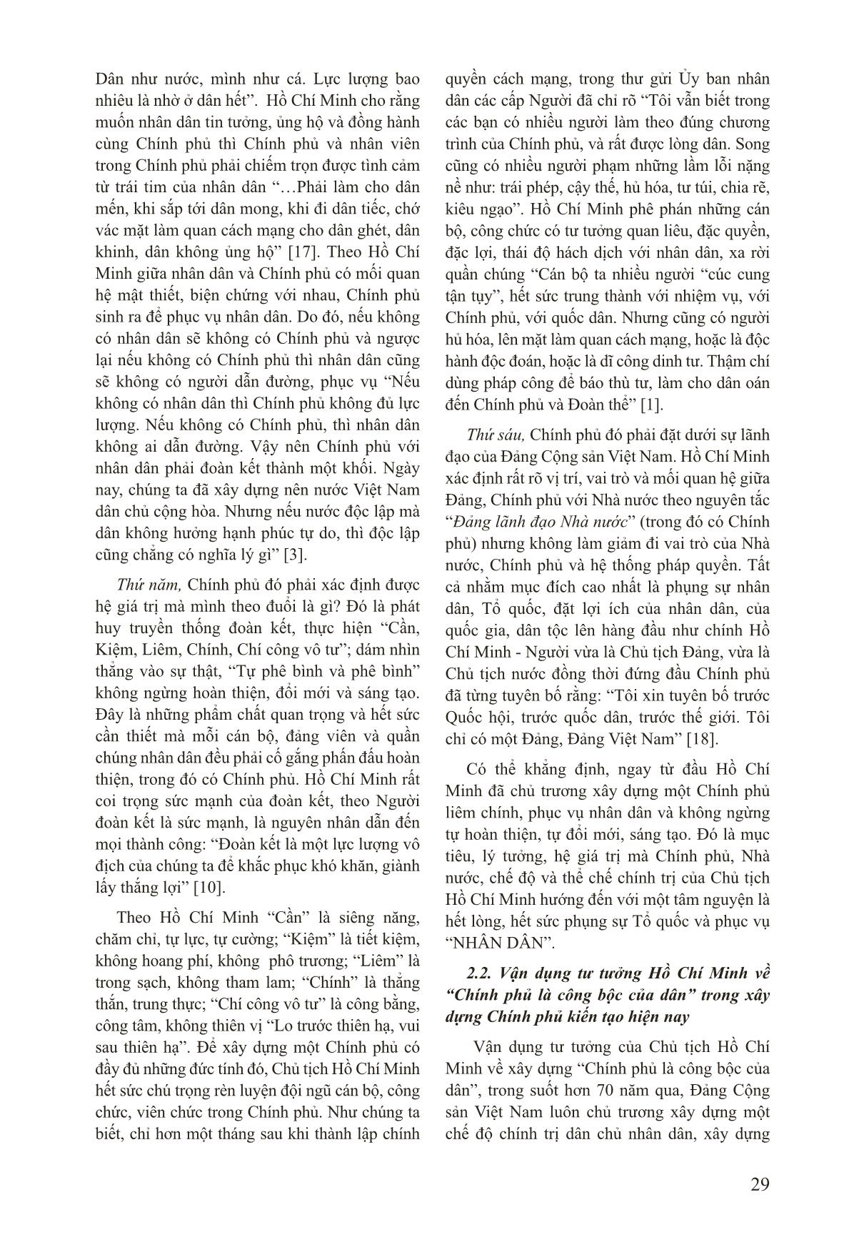 Vận dụng tư tưởng Hồ Chí Minh về “Chính phủ là công bộc của dân” trong xây dựng chính phủ kiến tạo tại Việt Nam hiện nay trang 4