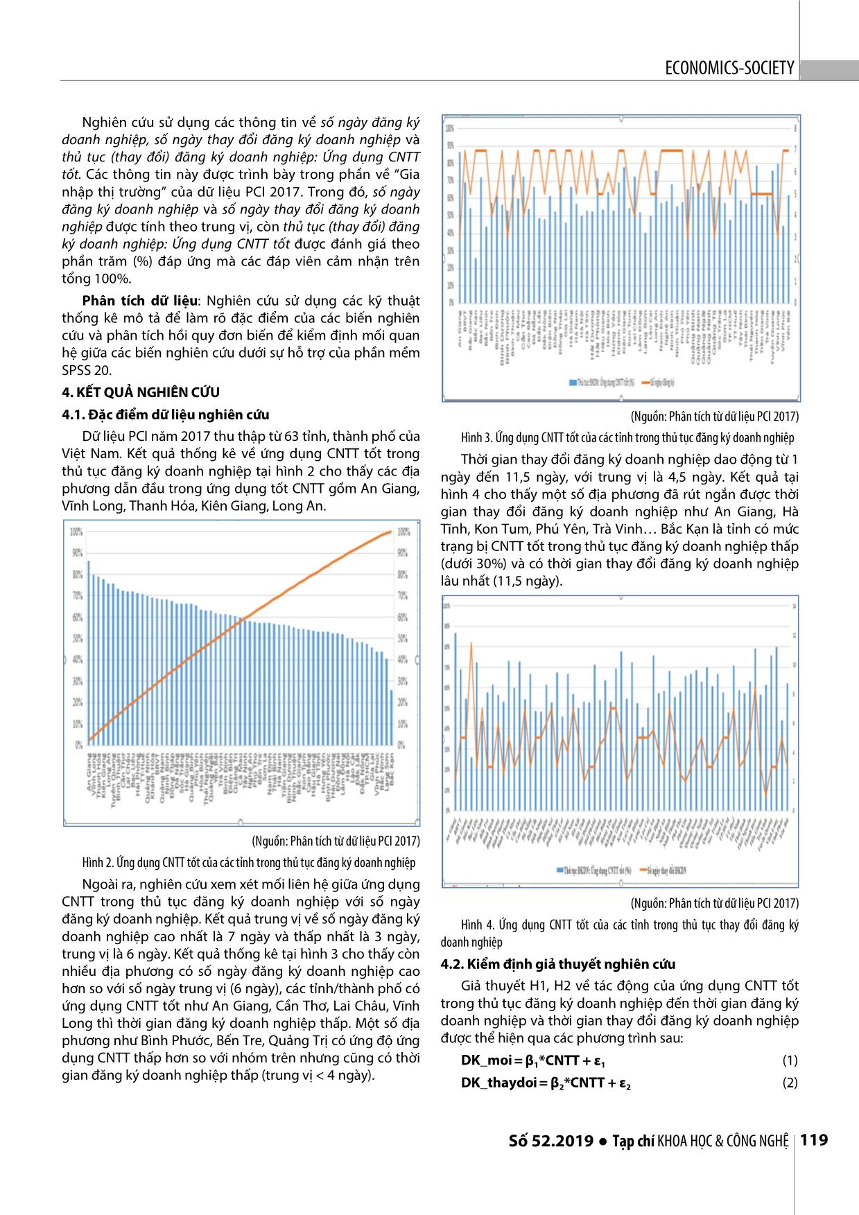 Ảnh hưởng của ứng dụng công nghệ thông tin đến thời gian đăng ký doanh nghiệp: Nghiên cứu từ dữ liệu chỉ số năng lực cạnh tranh cấp tỉnh 2017 trang 3