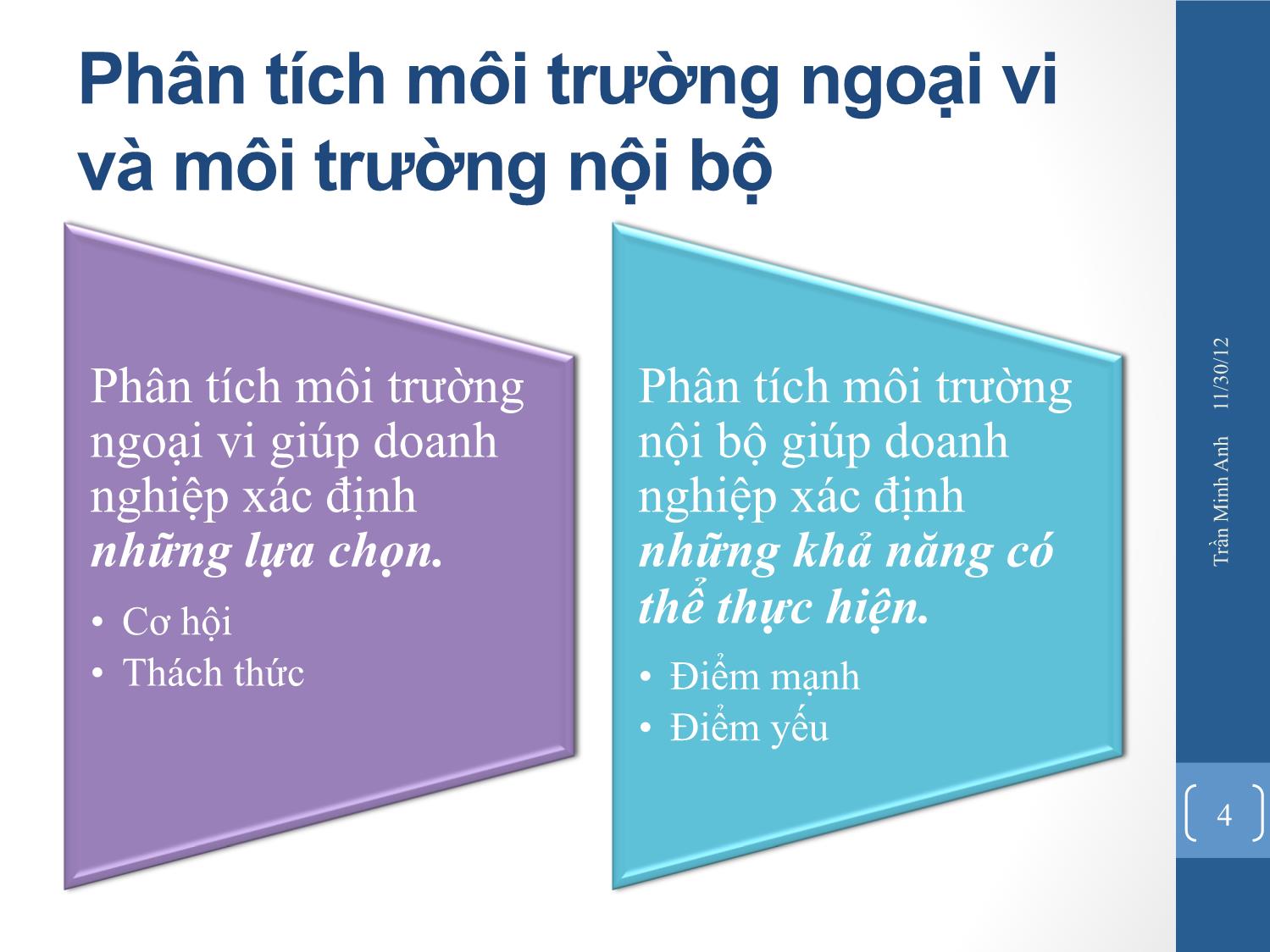 Bài giảng Quản trị chiến lược - Chương 3: Phân tích môi trường nội bộ - Trần Minh Anh trang 4