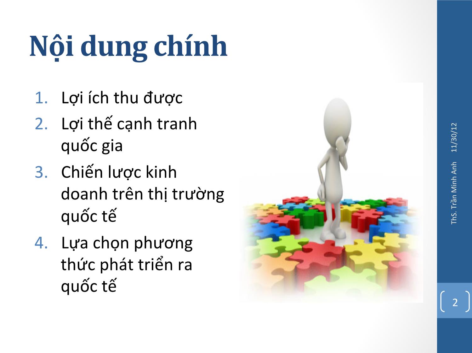 Bài giảng Quản trị chiến lược - Chương 7: Chiến lược phát triển ra nước ngoài - Trần Minh Anh trang 2