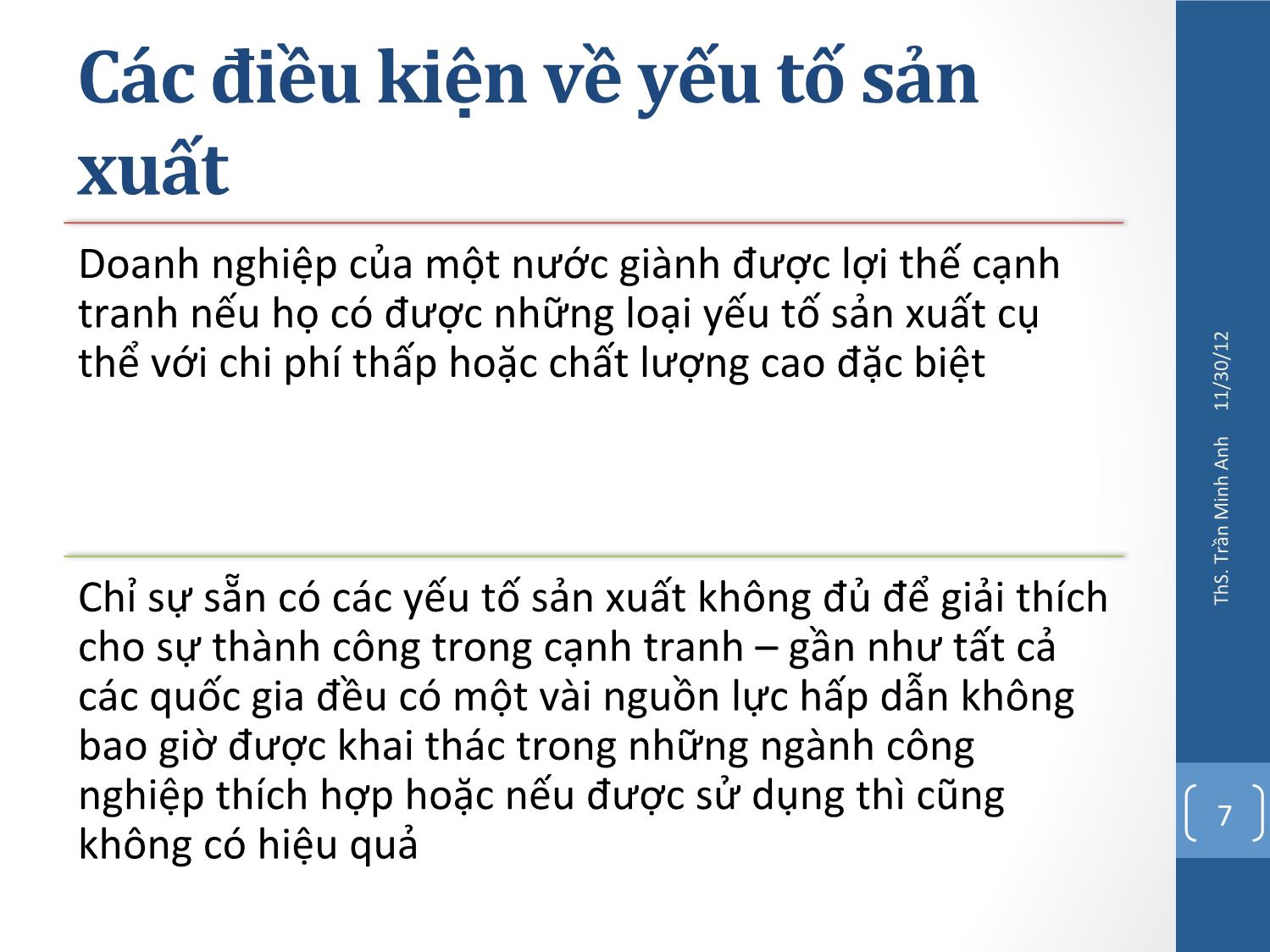 Bài giảng Quản trị chiến lược - Chương 7: Chiến lược phát triển ra nước ngoài - Trần Minh Anh trang 7