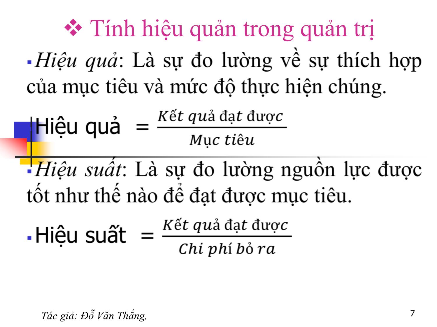 Bài giảng Quản trị học - Chương 1: Nhập môn quản trị học - Đỗ Văn Thắng trang 7