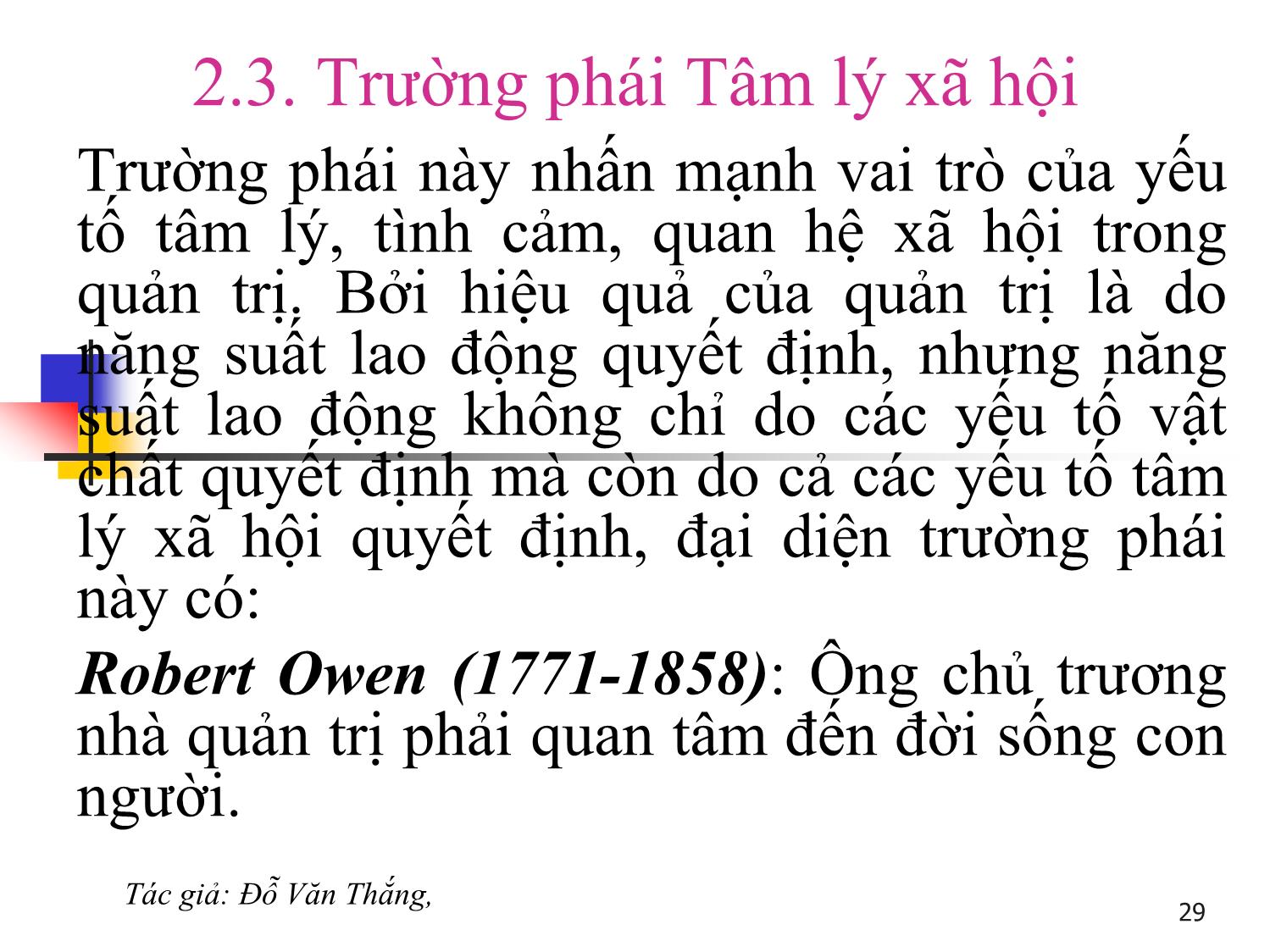 Bài giảng Quản trị học - Chương 2: Quá trình phát triển của lý thuyết quản trị - Đỗ Văn Thắng trang 10