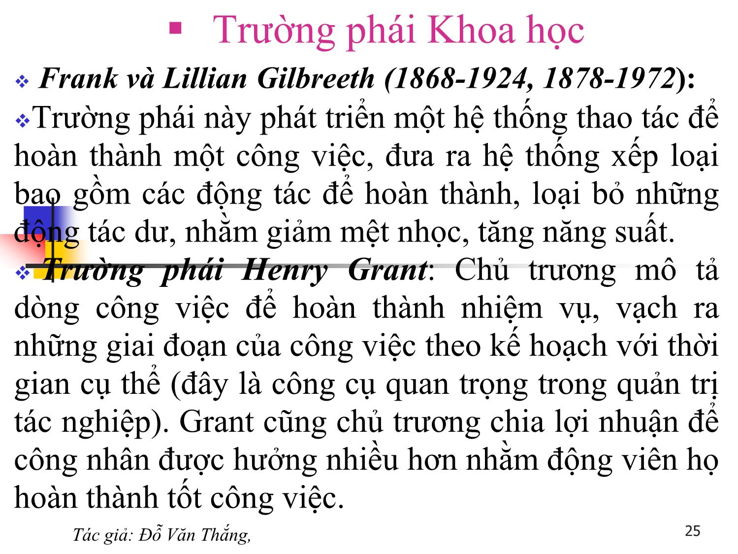 Bài giảng Quản trị học - Chương 2: Quá trình phát triển của lý thuyết quản trị - Đỗ Văn Thắng trang 6