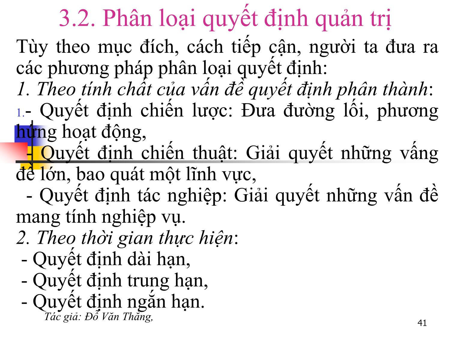 Bài giảng Quản trị học - Chương 3: Quyết định quản trị - Đỗ Văn Thắng trang 3