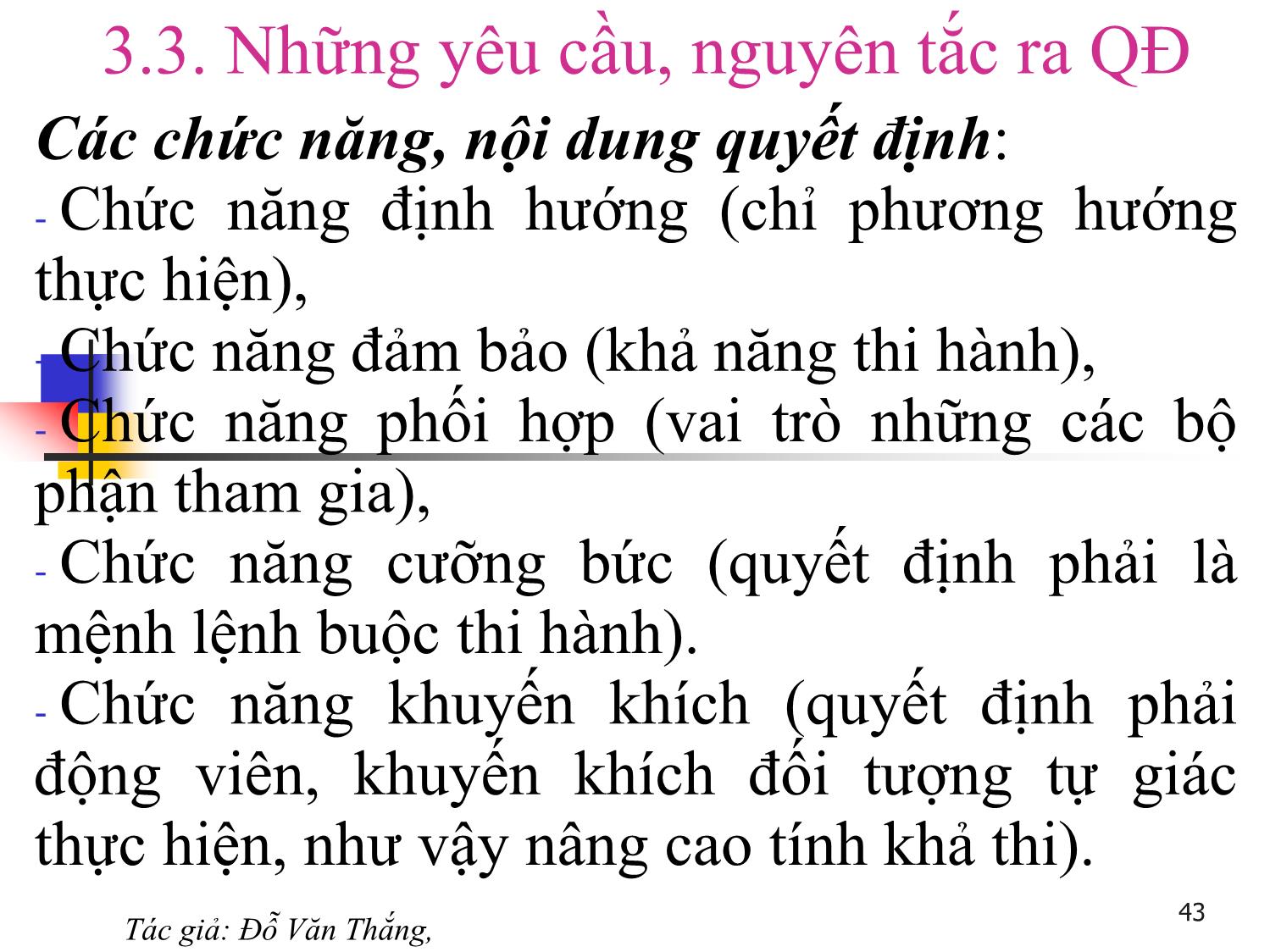 Bài giảng Quản trị học - Chương 3: Quyết định quản trị - Đỗ Văn Thắng trang 5