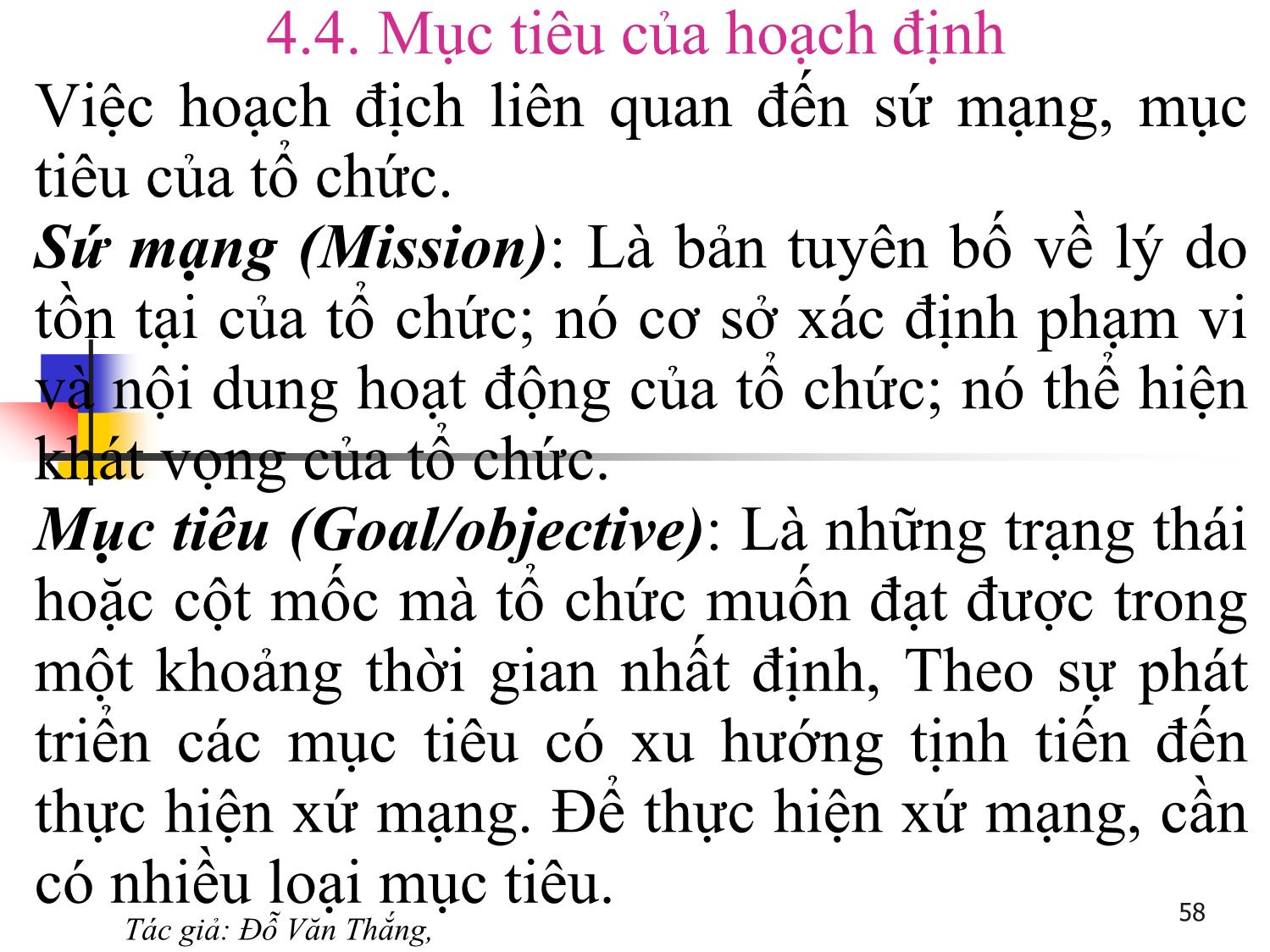 Bài giảng Quản trị học - Chương 4: Chức năng hoạch định trong quản trị - Đỗ Văn Thắng trang 5