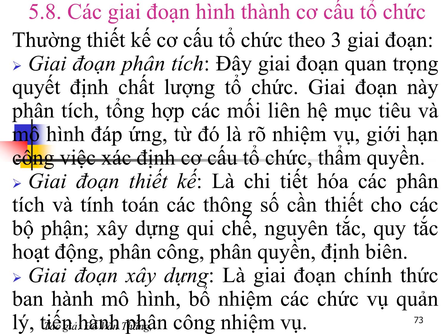 Bài giảng Quản trị học - Chương 5: Chức năng tổ chức - Đỗ Văn Thắng trang 9