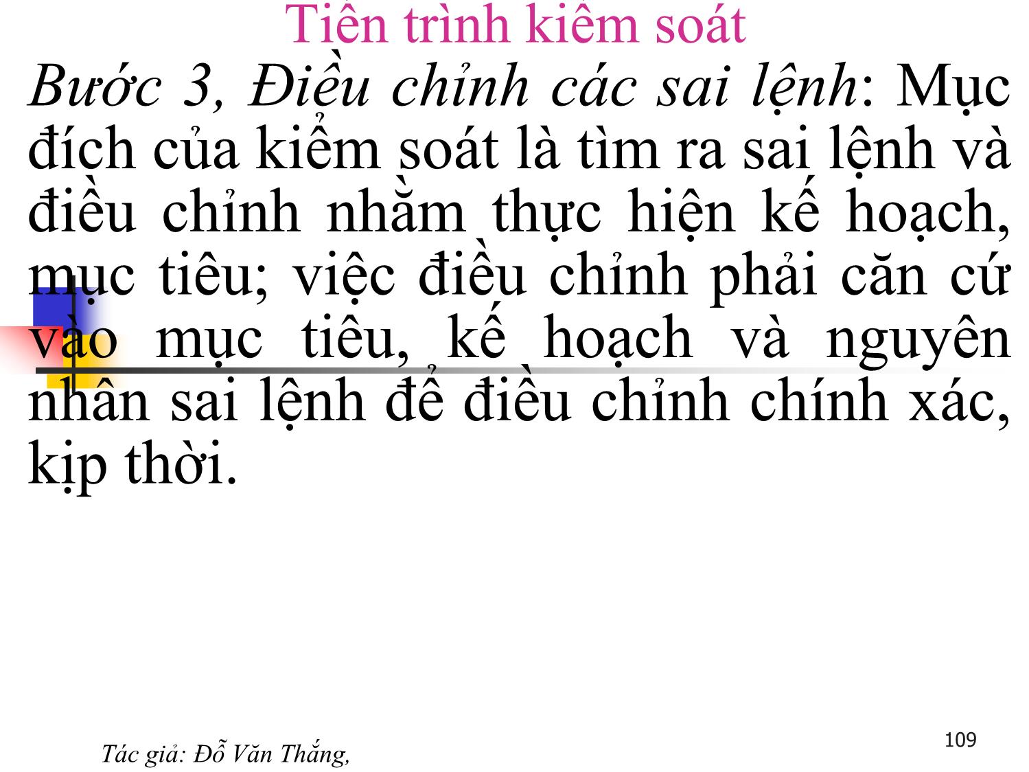 Bài giảng Quản trị học - Chương 7: Chức năng kiểm soát - Đỗ Văn Thắng trang 7