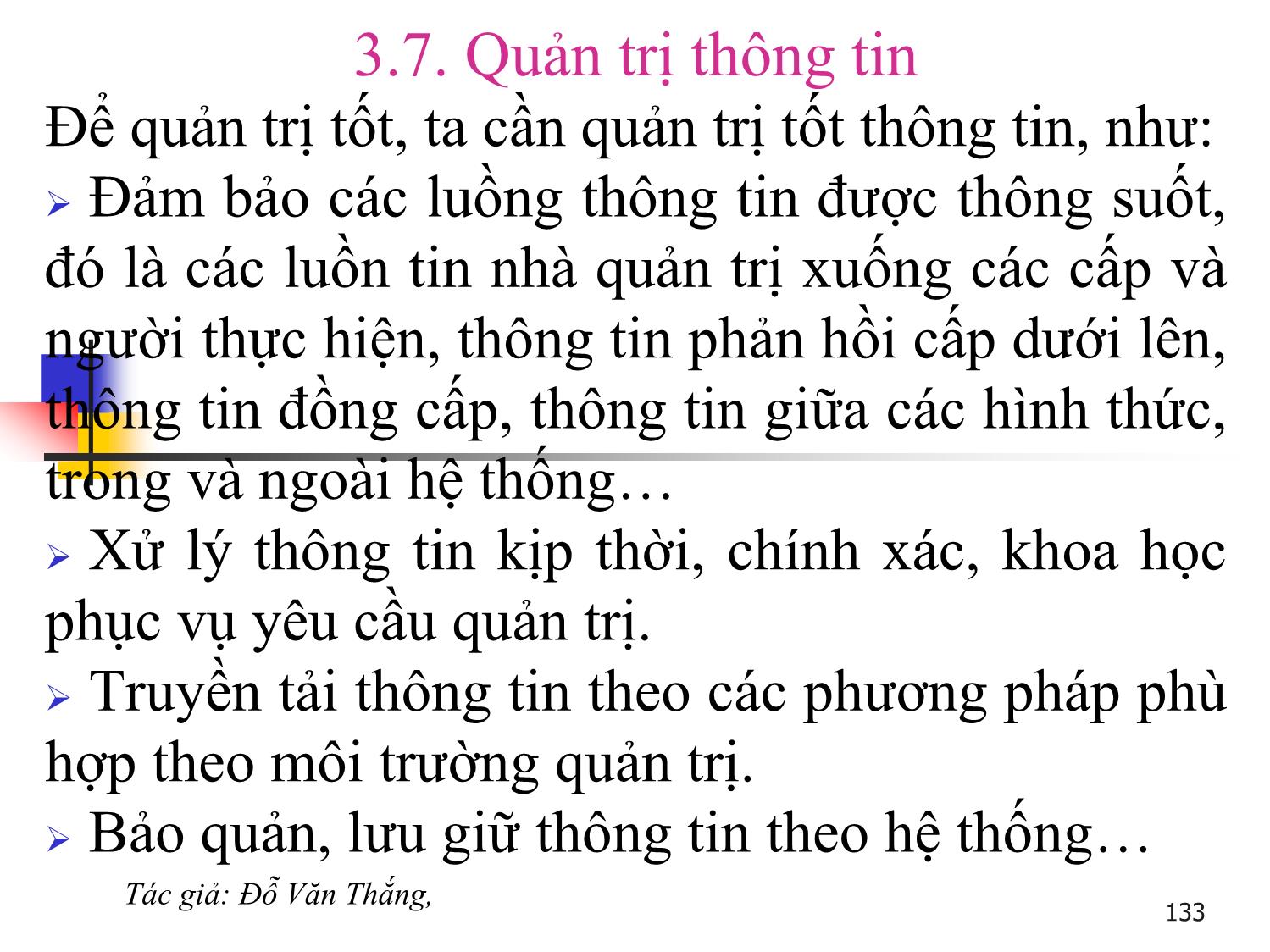 Bài giảng Quản trị học - Chương 8: Môi trường và thông tin quản trị - Đỗ Văn Thắng trang 10