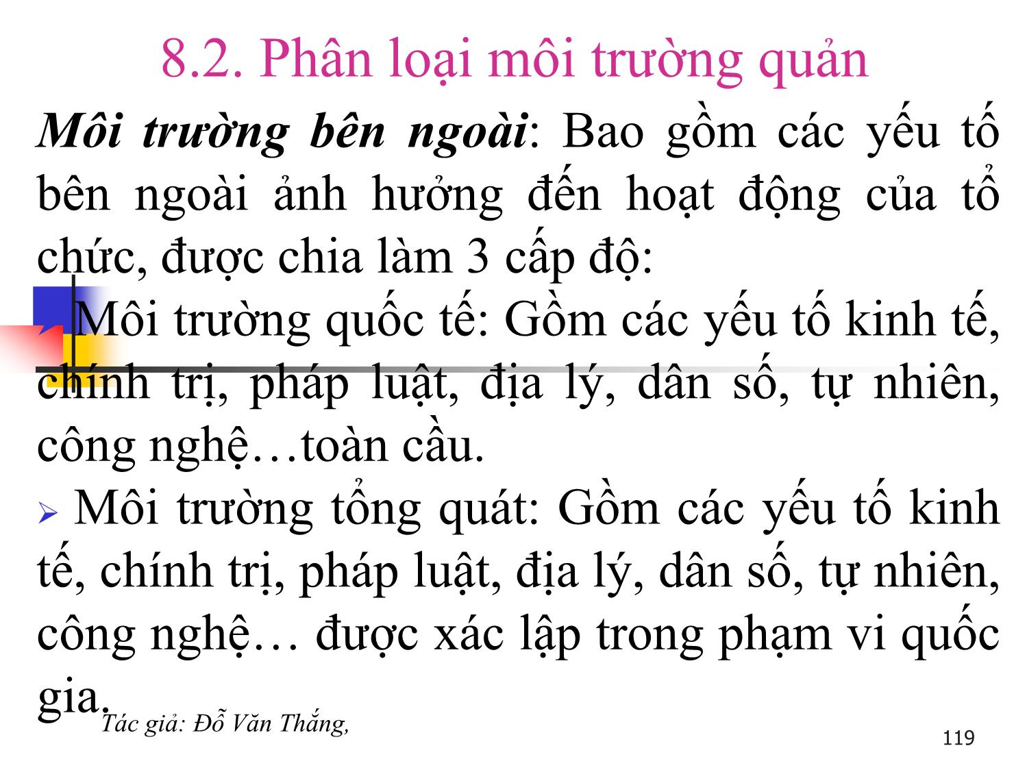 Bài giảng Quản trị học - Chương 8: Môi trường và thông tin quản trị - Đỗ Văn Thắng trang 5