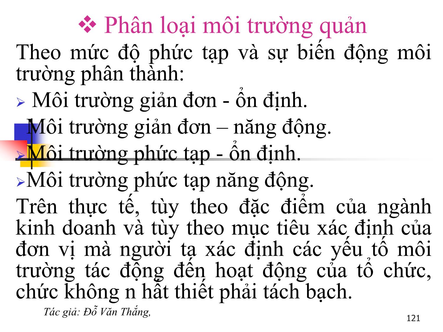 Bài giảng Quản trị học - Chương 8: Môi trường và thông tin quản trị - Đỗ Văn Thắng trang 7