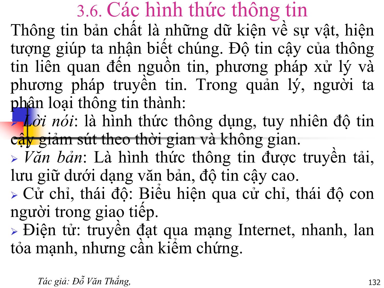 Bài giảng Quản trị học - Chương 8: Môi trường và thông tin quản trị - Đỗ Văn Thắng trang 9