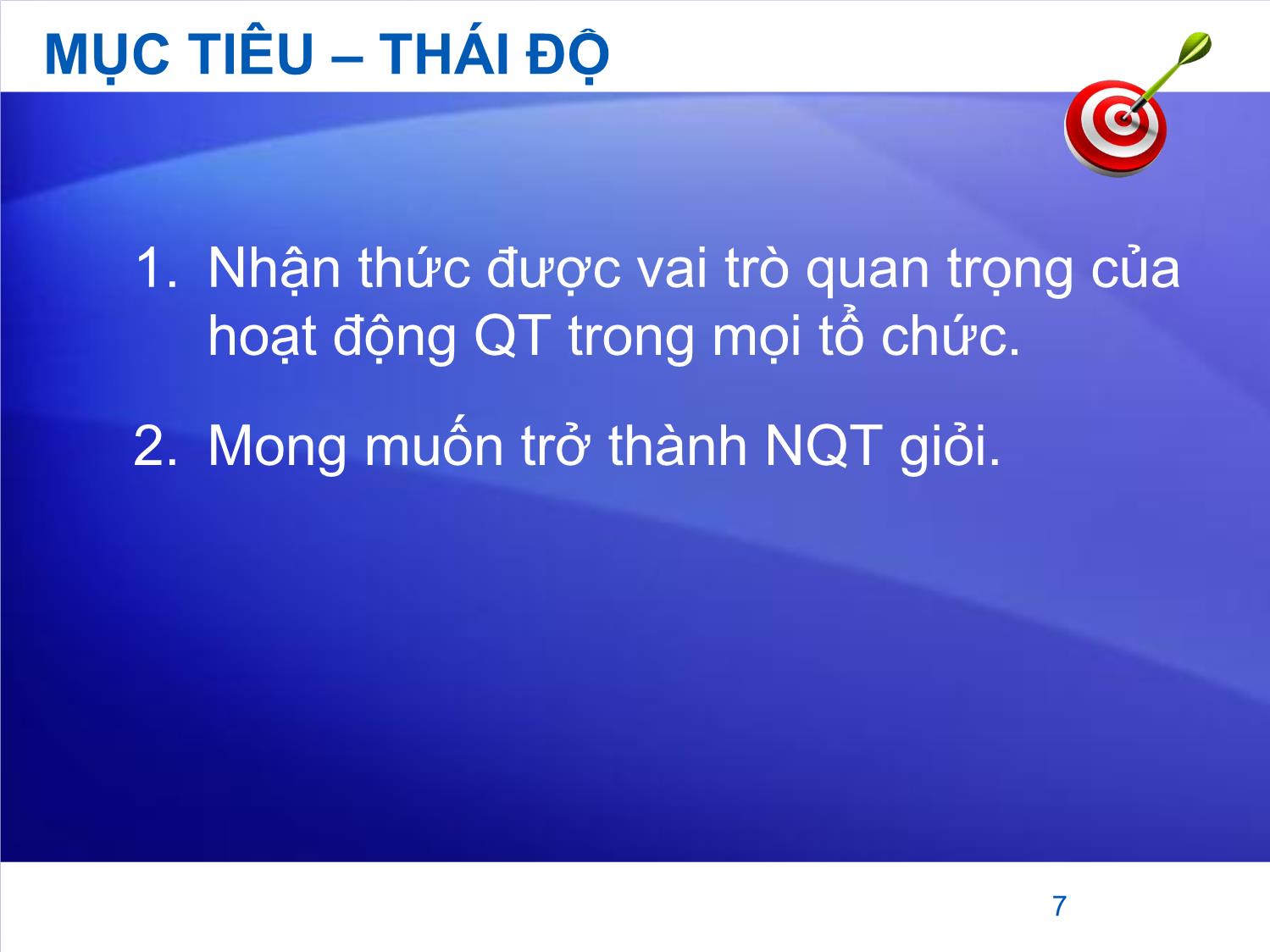 Bài giảng Quản trị học - Hoàng Trung Kiên trang 7