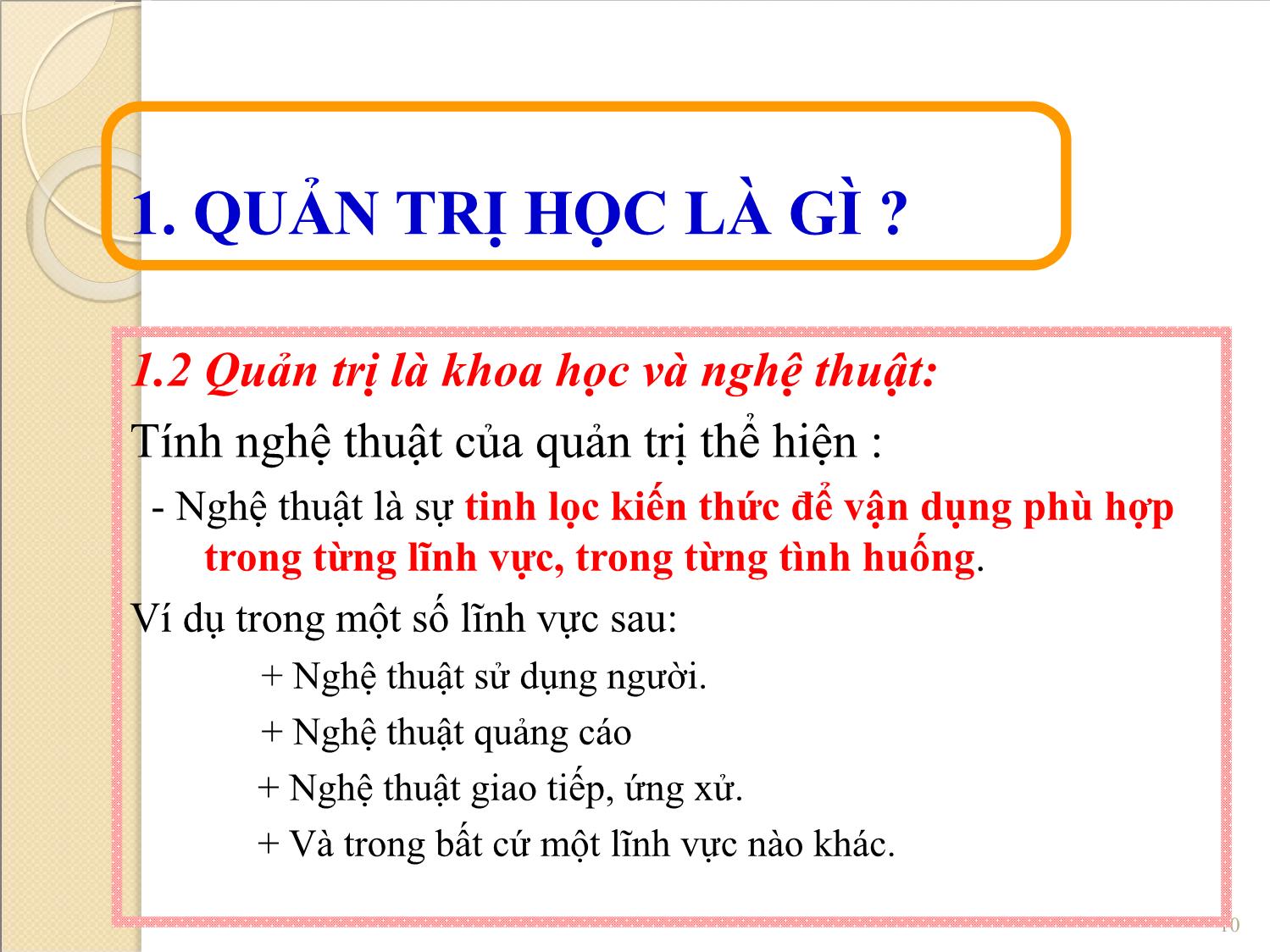 Bài giảng Quản trị học - Vũ Mạnh Cường trang 10