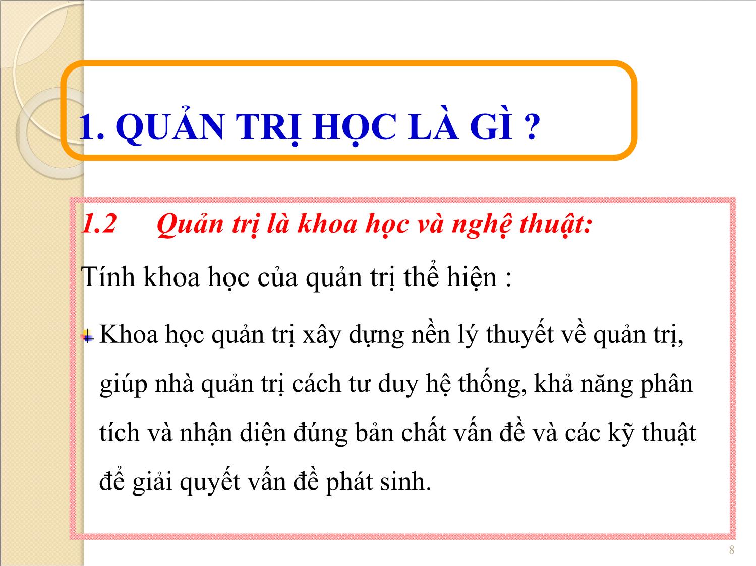 Bài giảng Quản trị học - Vũ Mạnh Cường trang 8