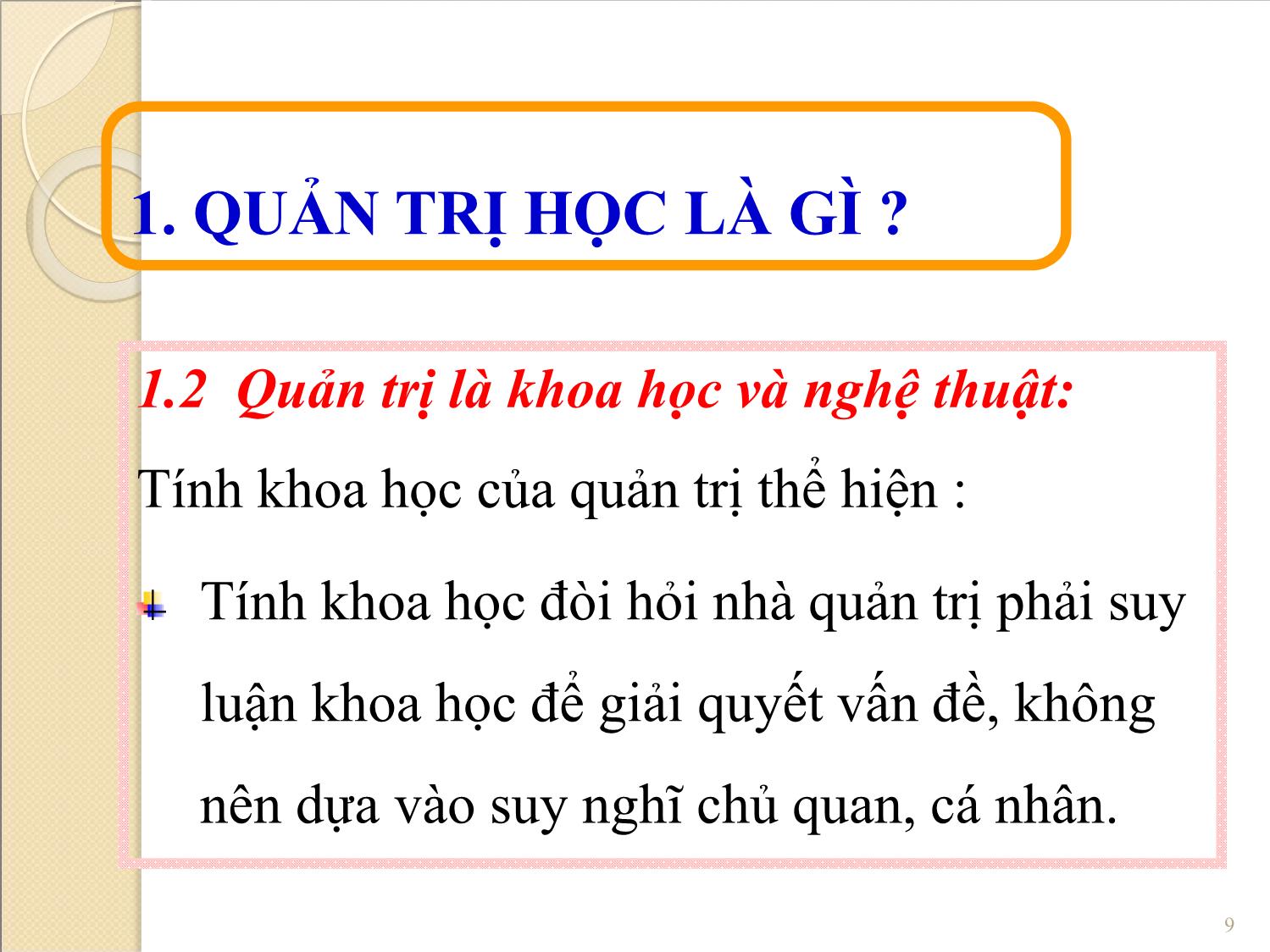 Bài giảng Quản trị học - Vũ Mạnh Cường trang 9