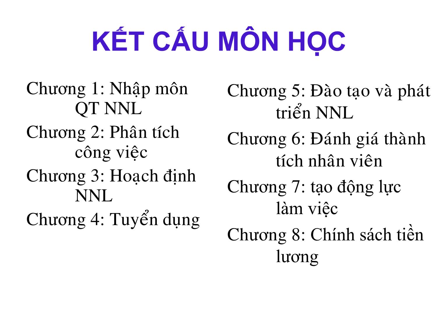 Bài giảng Quản trị nguồn nhân lực - Phạm Phi Yến trang 7