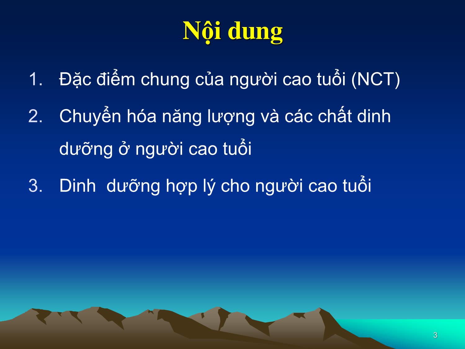 Bài giảng Dinh dưỡng người cao tuổi trang 3