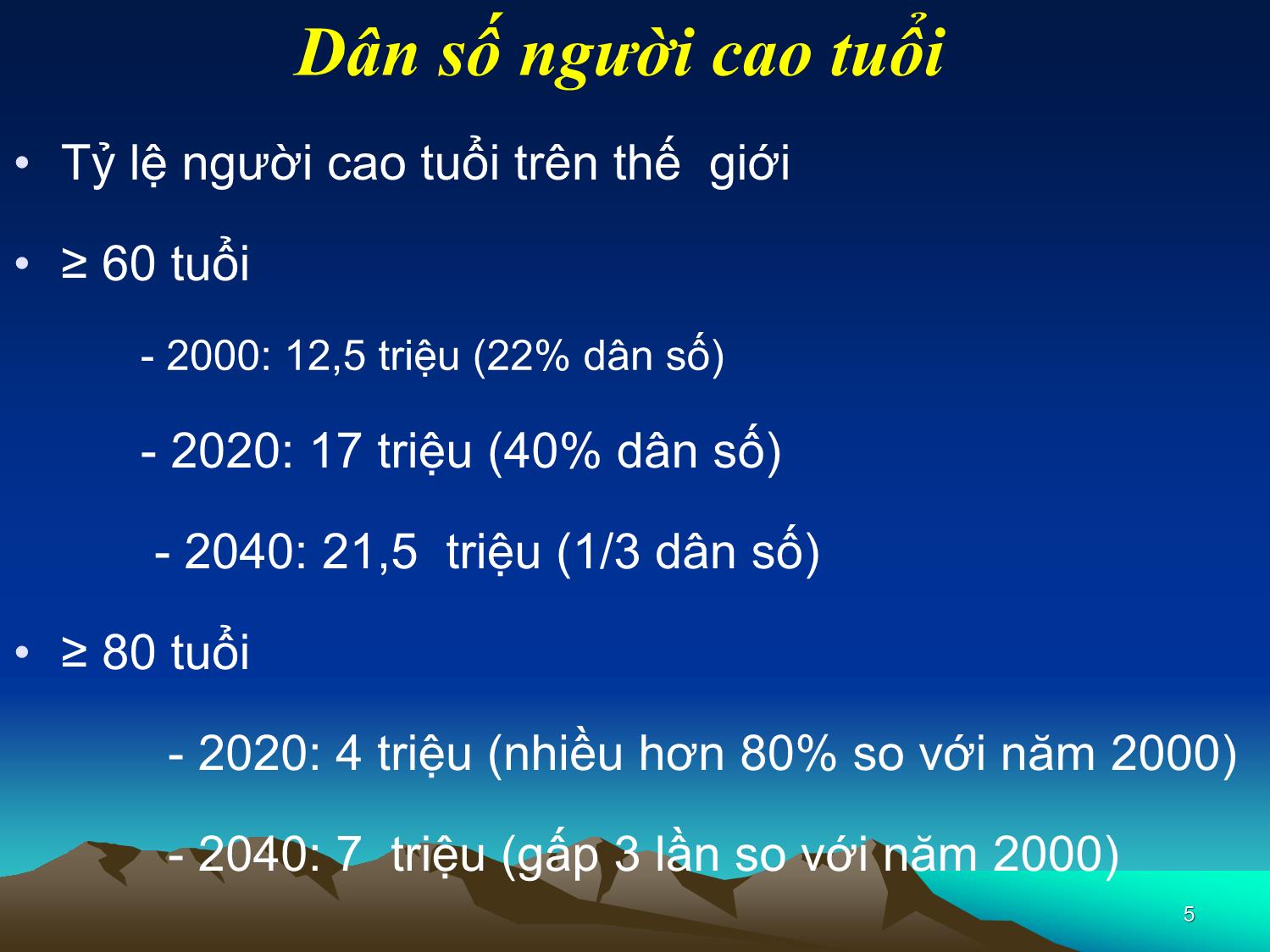 Bài giảng Dinh dưỡng người cao tuổi trang 5