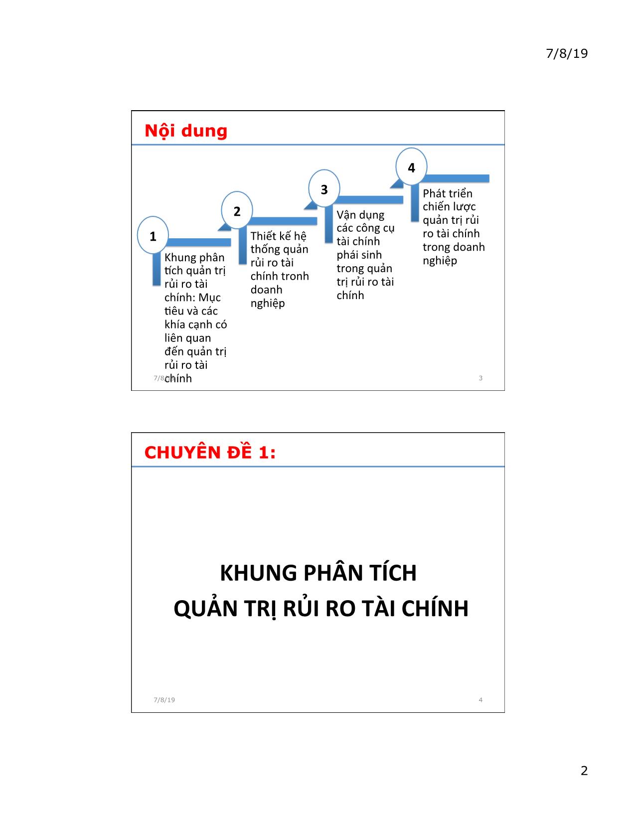 Bài giảng Quản trị rủi ro tài chính - Huỳnh Thanh Điền trang 2