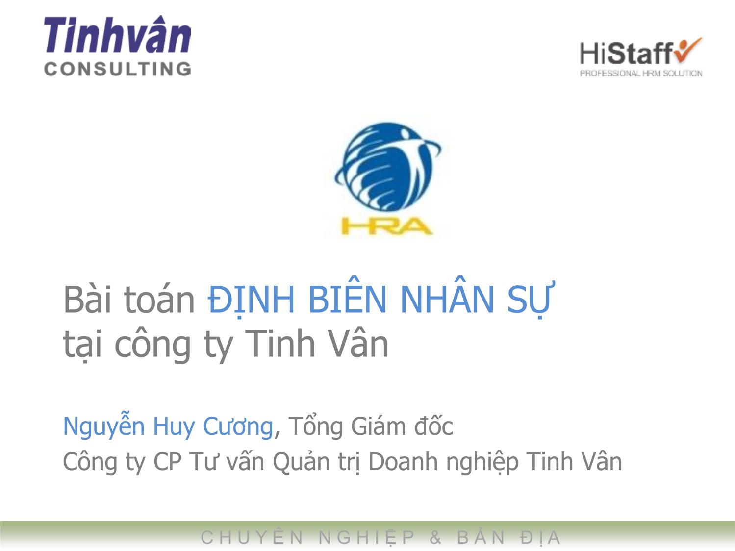 Tài liệu Bài toán định biên nhân sự tại công ty Tinh Vân trang 1