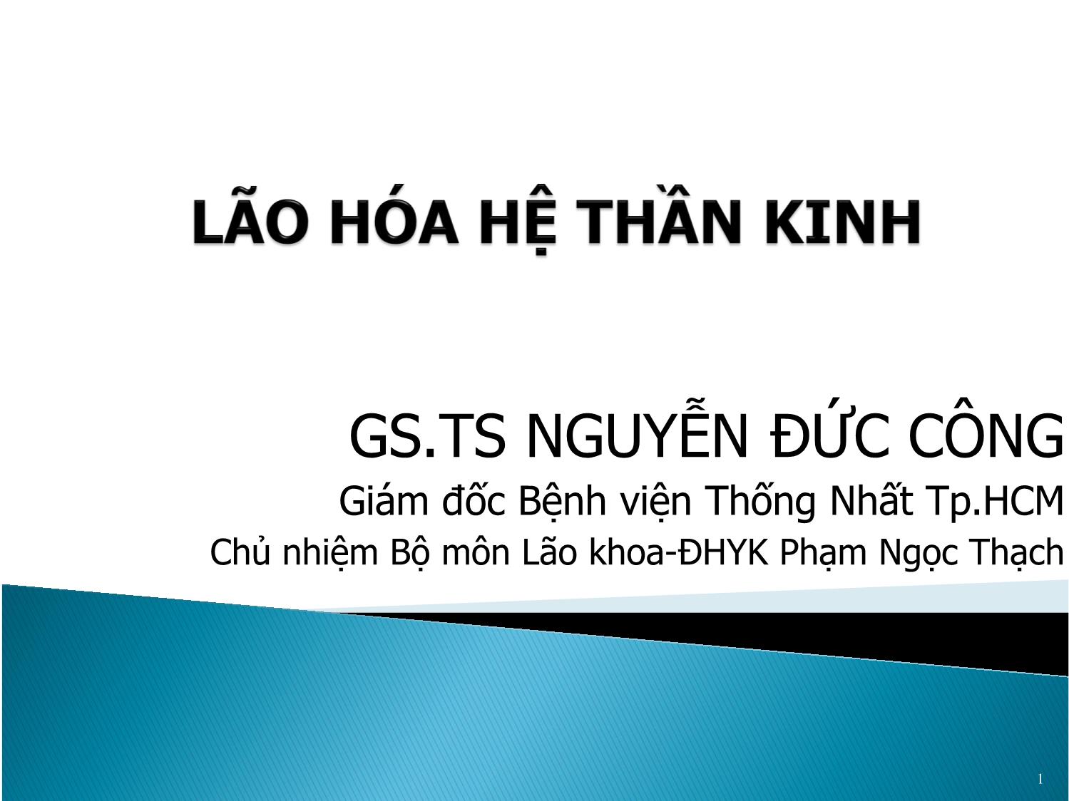 Bài giảng Lão hóa hệ thần kinh trang 1