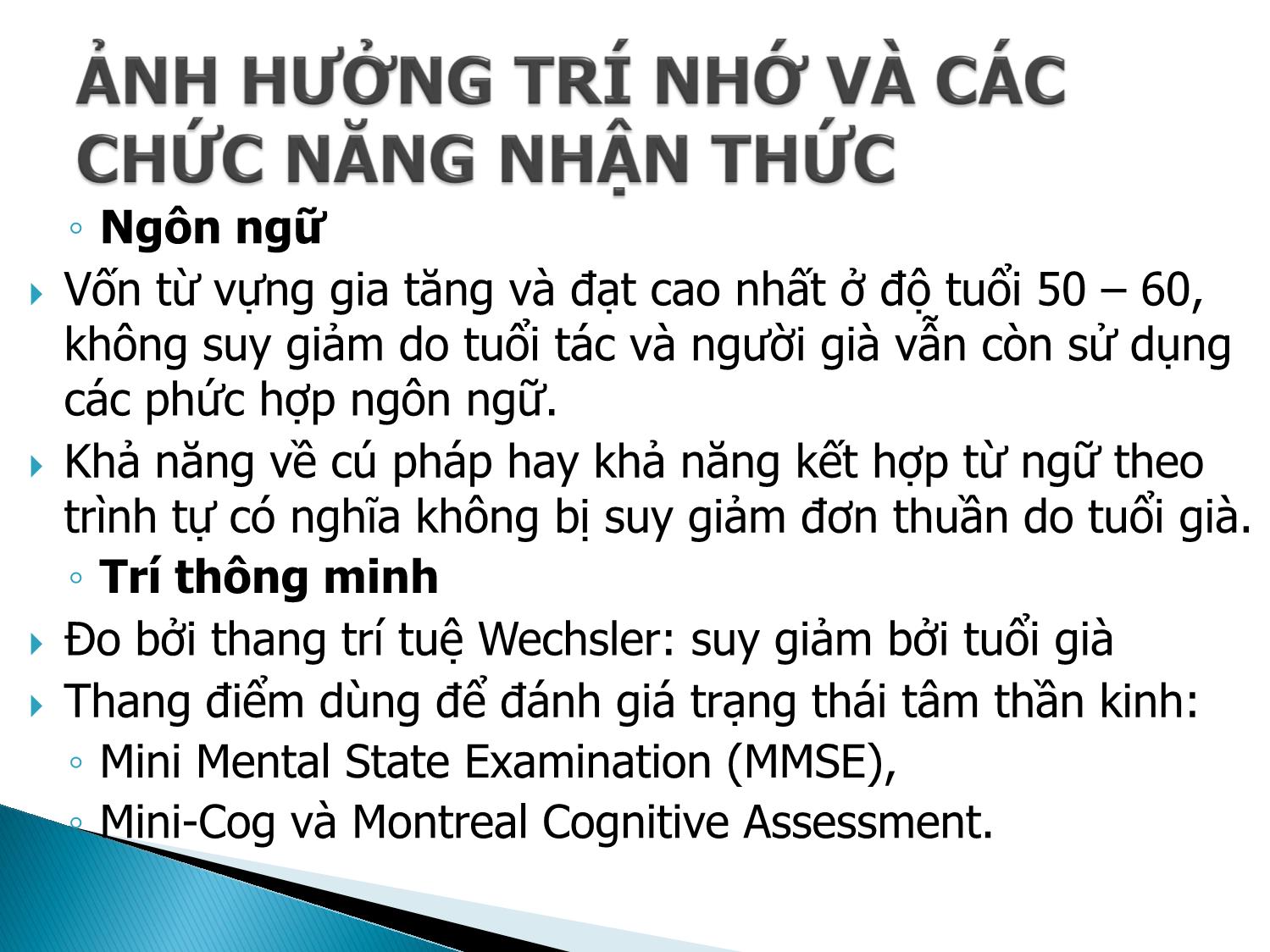 Bài giảng Lão hóa hệ thần kinh trang 9