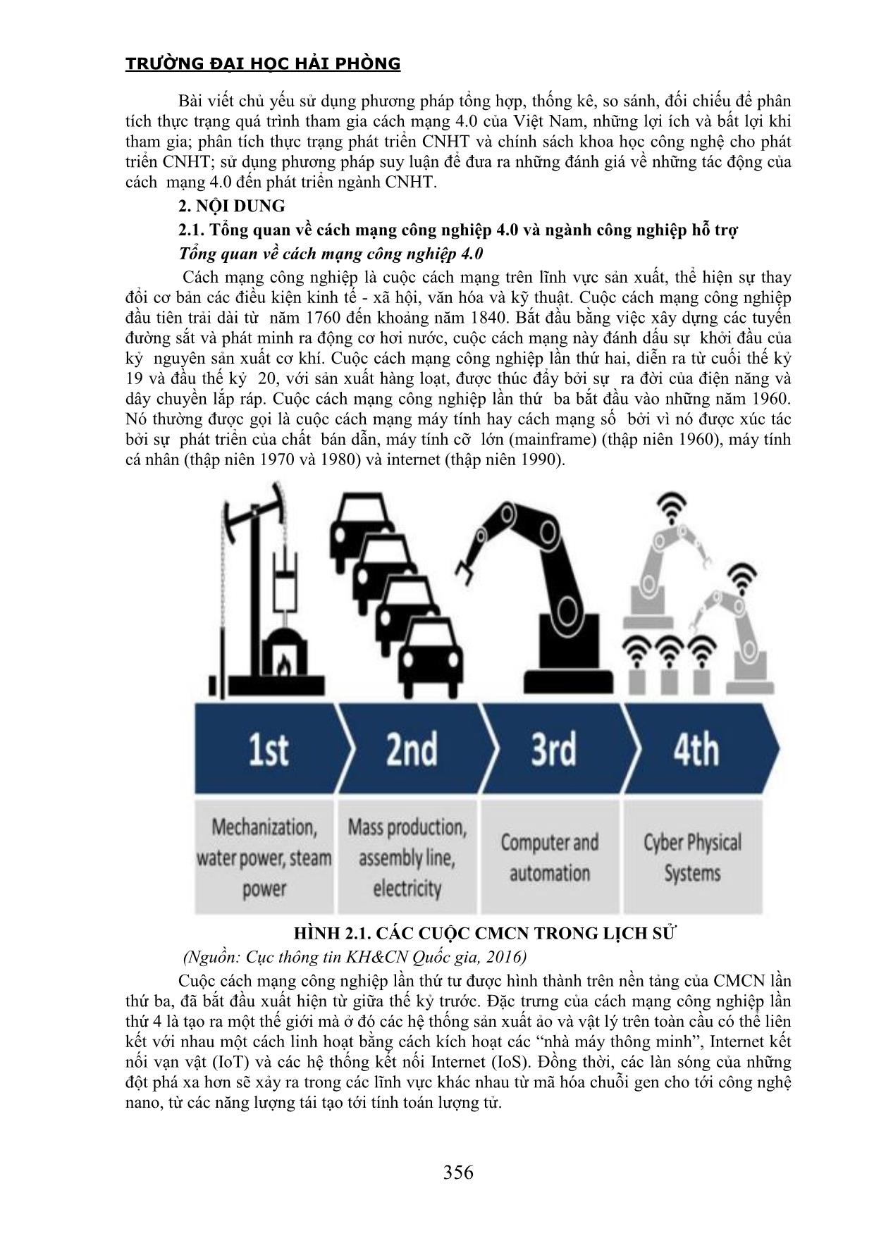 Chính sách phát triển khoa học công nghệ cho ngành công nghiệp hỗ trợ trong bối cảnh cách mạng công nghiệp 4.0 trang 2