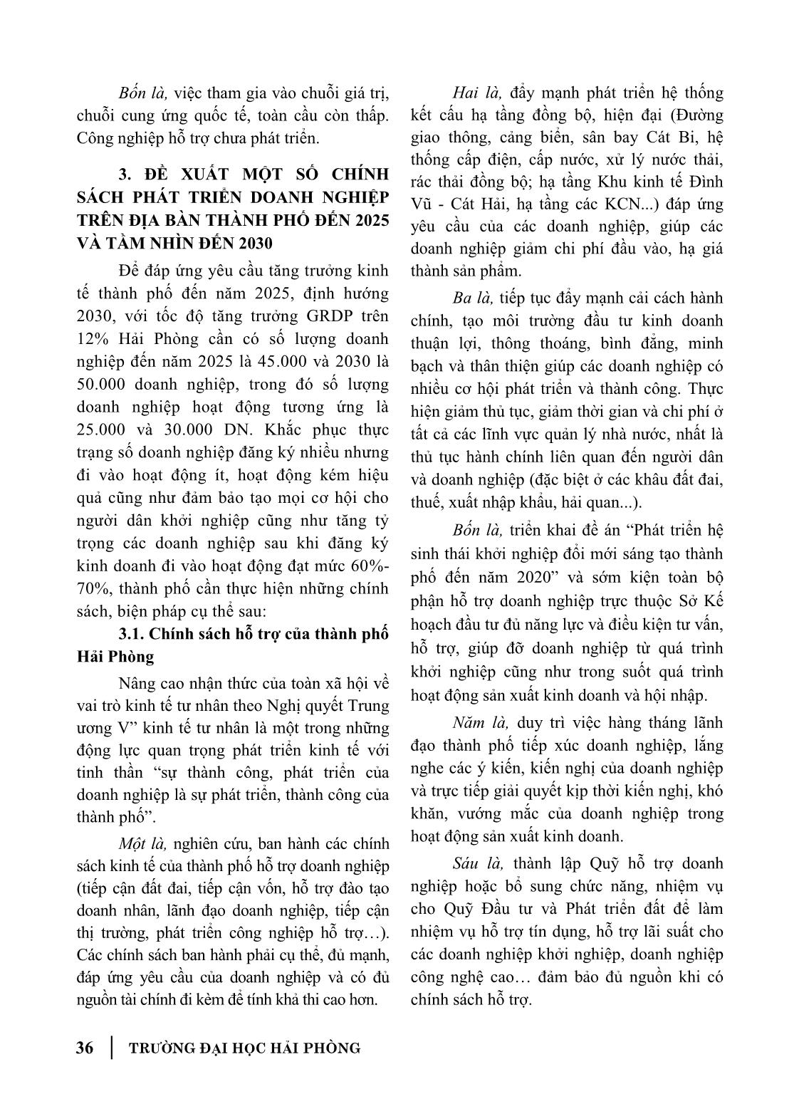 Đề xuất một số giải pháp hỗ trợ hoạt động đối với doanh nghiệp Hải Phòng trang 5