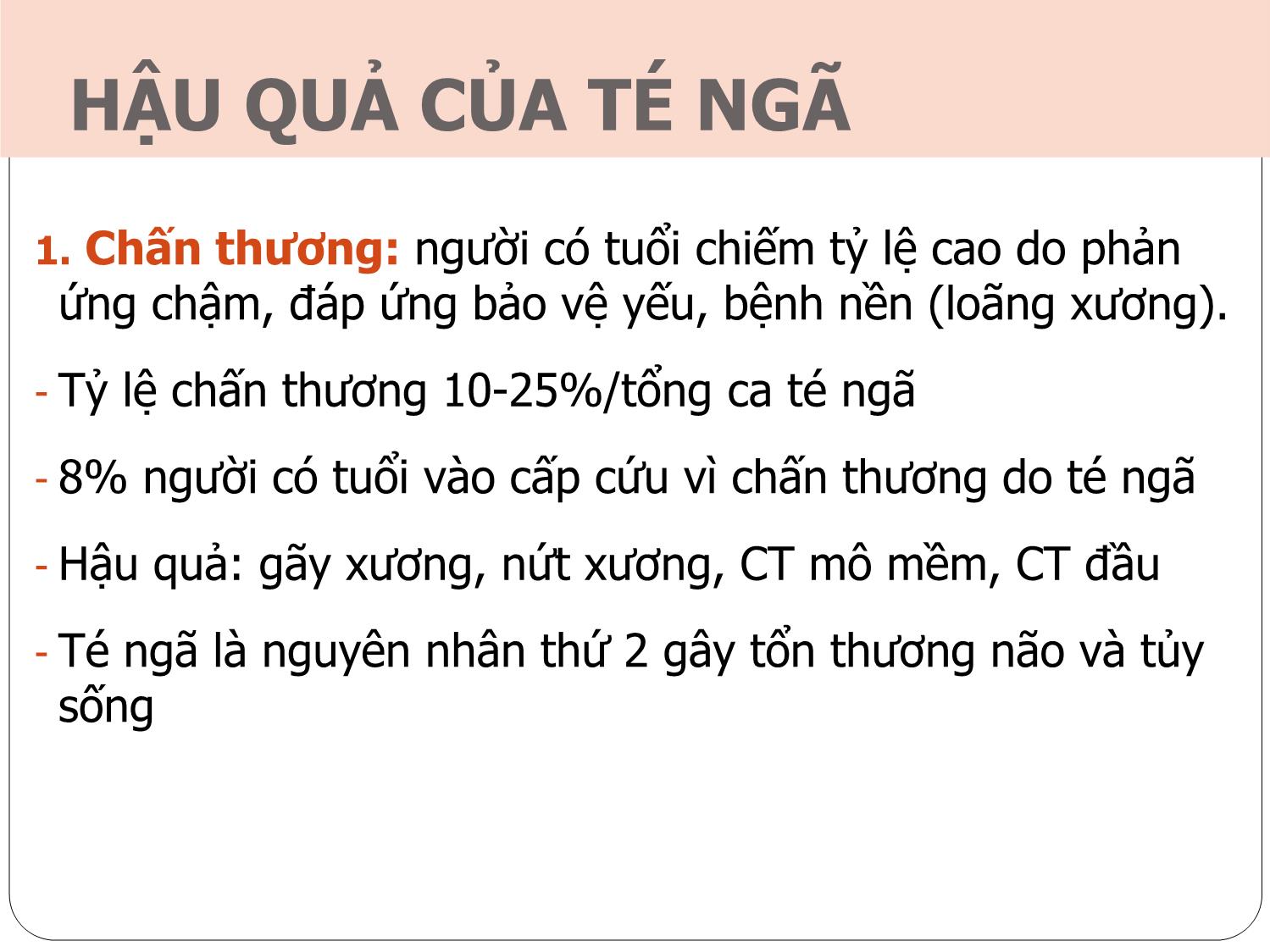 Bài giảng Té ngã ở người cao tuổi trang 9