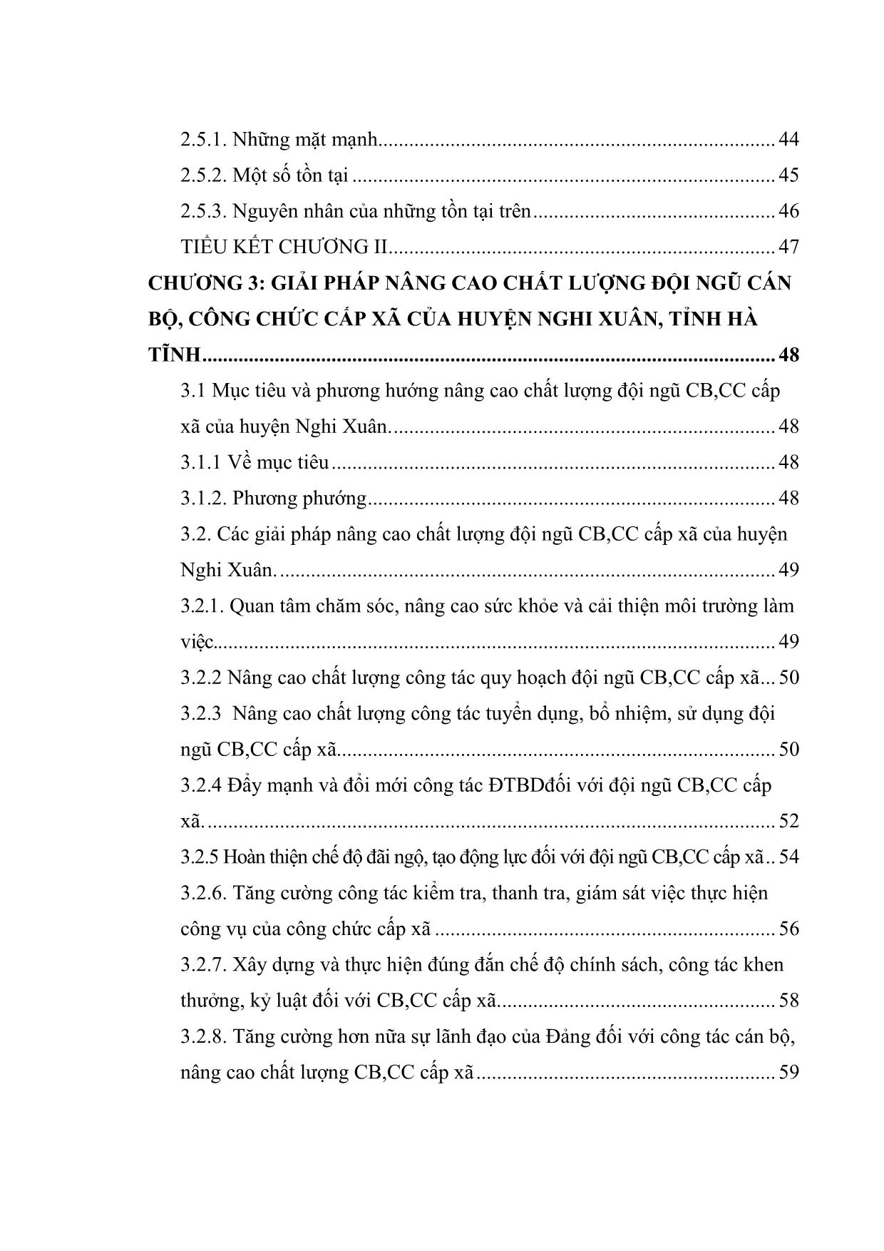 Luận văn Nâng cao chất lượng đội ngũ cán bộ, công chức cấp xã của ủy ban nhân dân huyện Nghi Xuân, tỉnh Hà Tĩnh trang 6