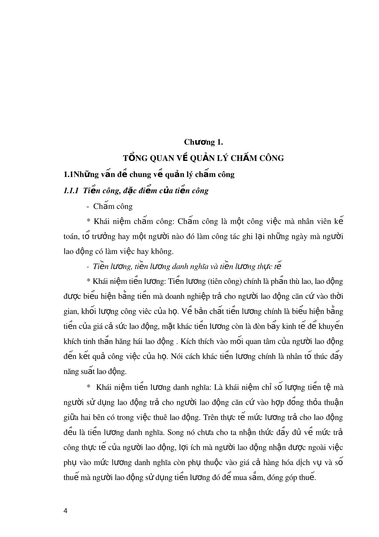 Tóm tắt Luận văn Xây dựng chương trình quản lý chấm công cho công ty cổ phần đầu tư và thương mại TNG - Thái Nguyên chi nhánh Phú Bình trang 4