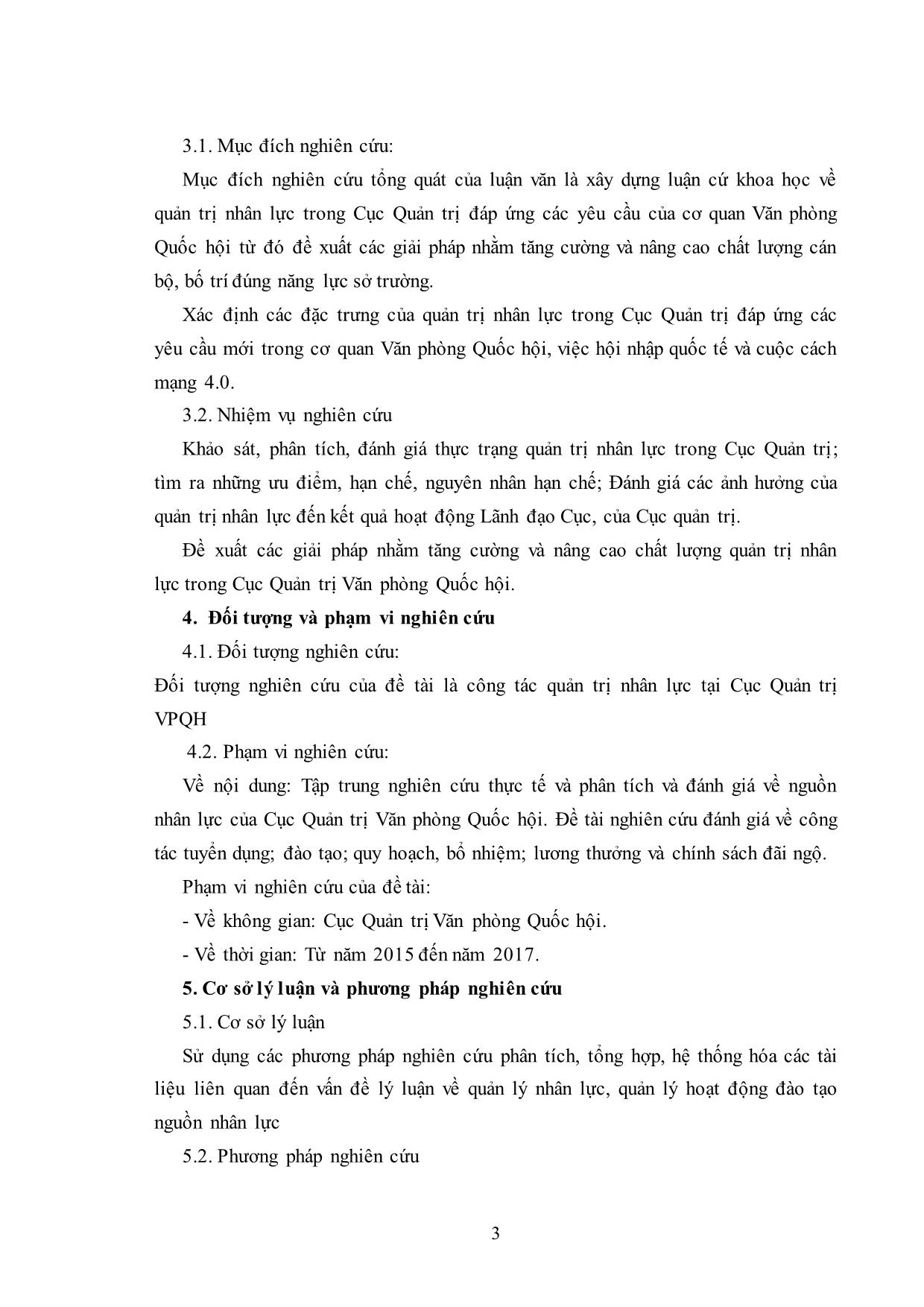 Tóm tắt Luận văn Quản trị nhân lực tại cục quản trị văn phòng quốc hội trang 8