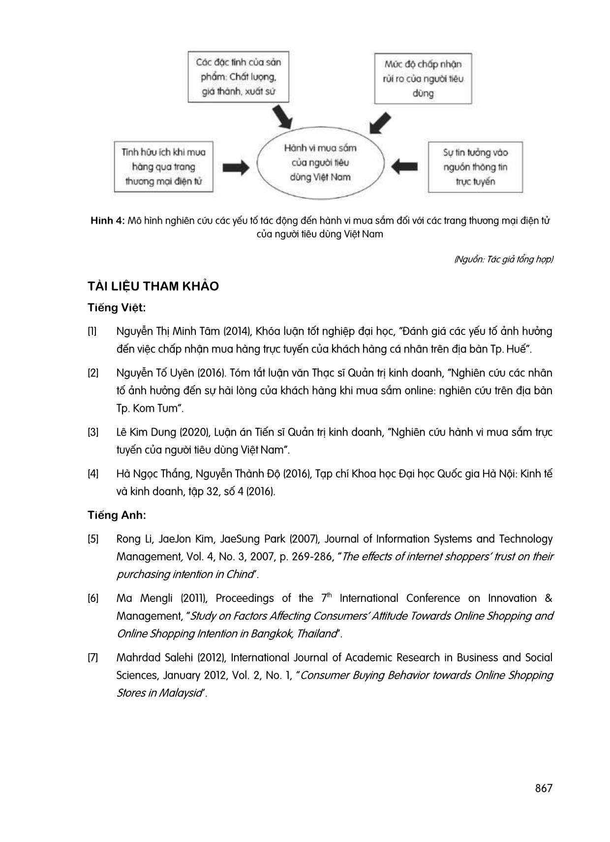 Nghiên cứu các yếu tố tác động đến hành vi mua sắm đối với các trang thương mại điện tử của người tiêu dùng Việt Nam trang 5