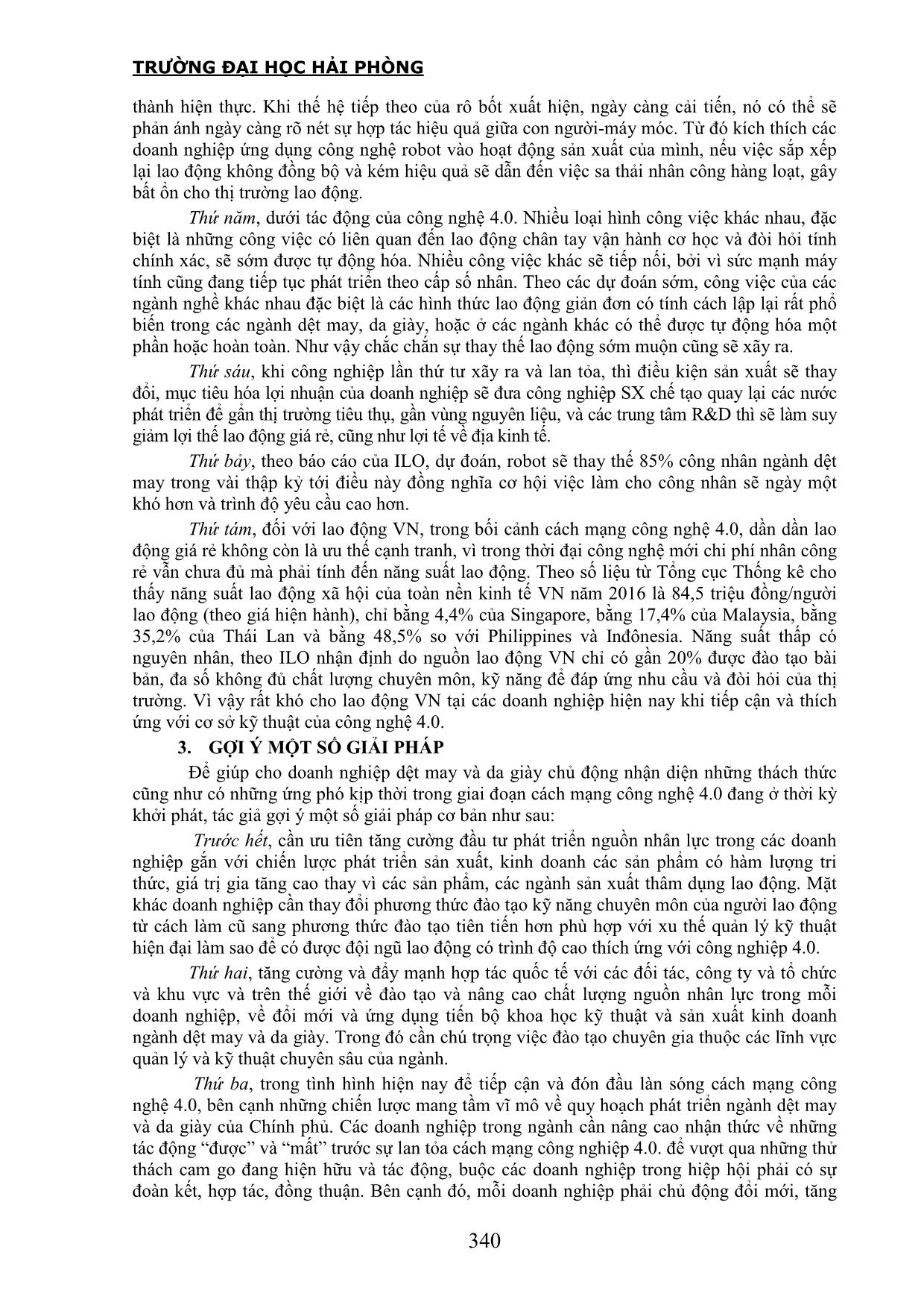Nhận diện những cơ hội và thách thức của nhóm doanh nghiệp thâm dụng lao động tại Việt Nam trước ảnh hưởng của cách mạng công nghiệp 4.0 – phân tích từ góc nhìn thị trường lao động trang 6