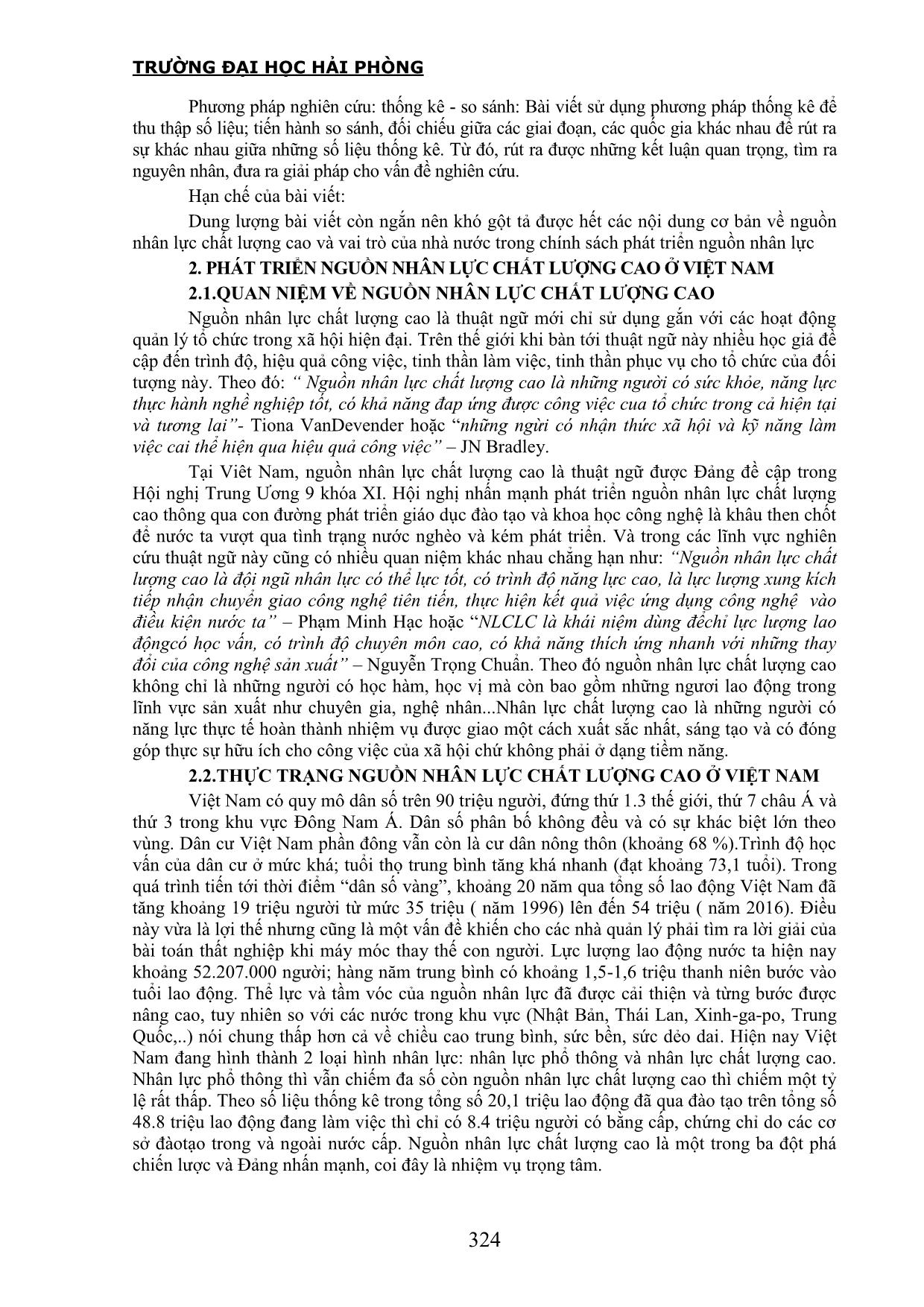 Phát triển nguồn nhân lực chất lượng cao tại Việt Nam trong thời kỳ cách mạng công nghiệp 4.0 trang 2